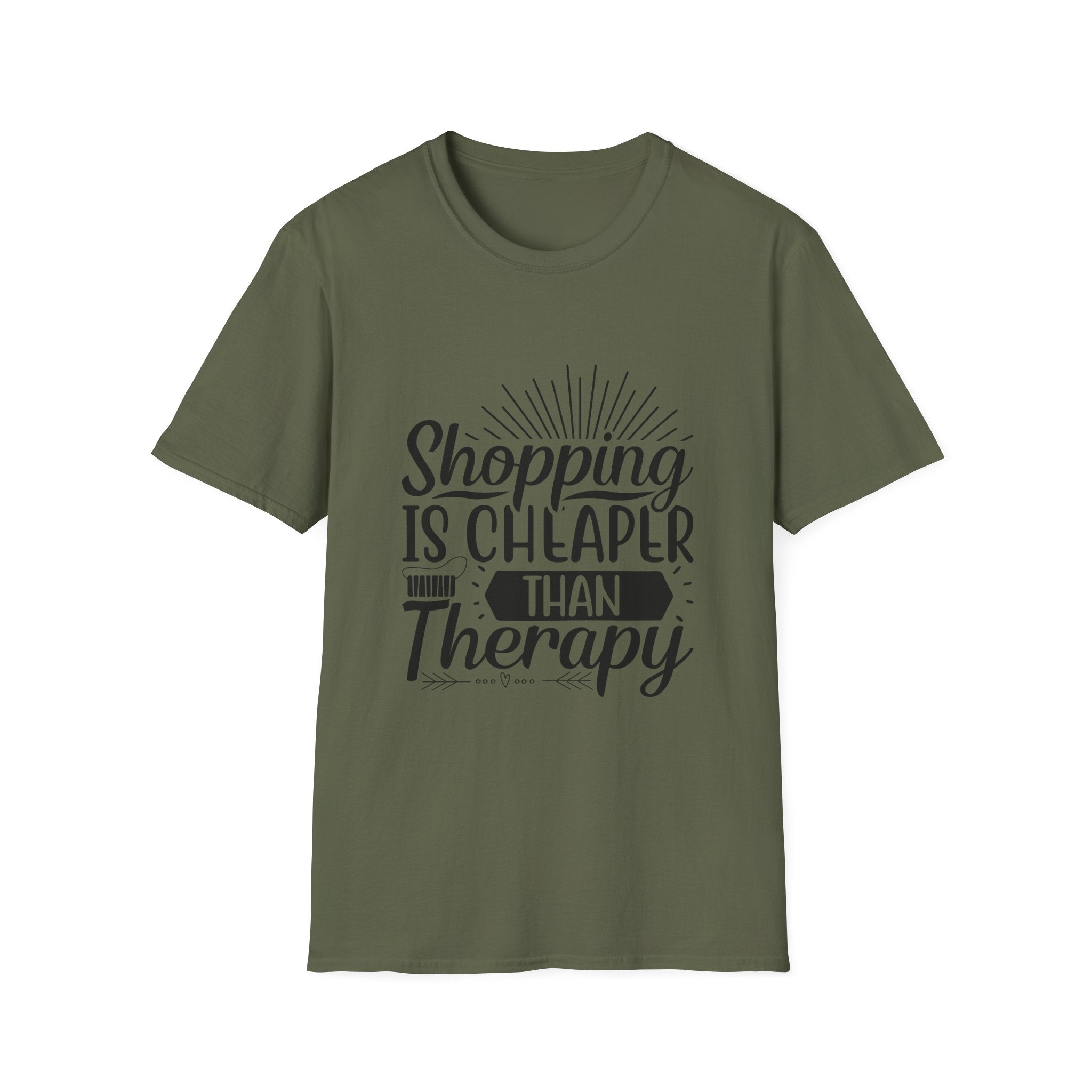 Shopping Therapy T-Shirt, Funny Gift for Shoppers, Casual Tee, Unique Humor Shirt, Gift for Her