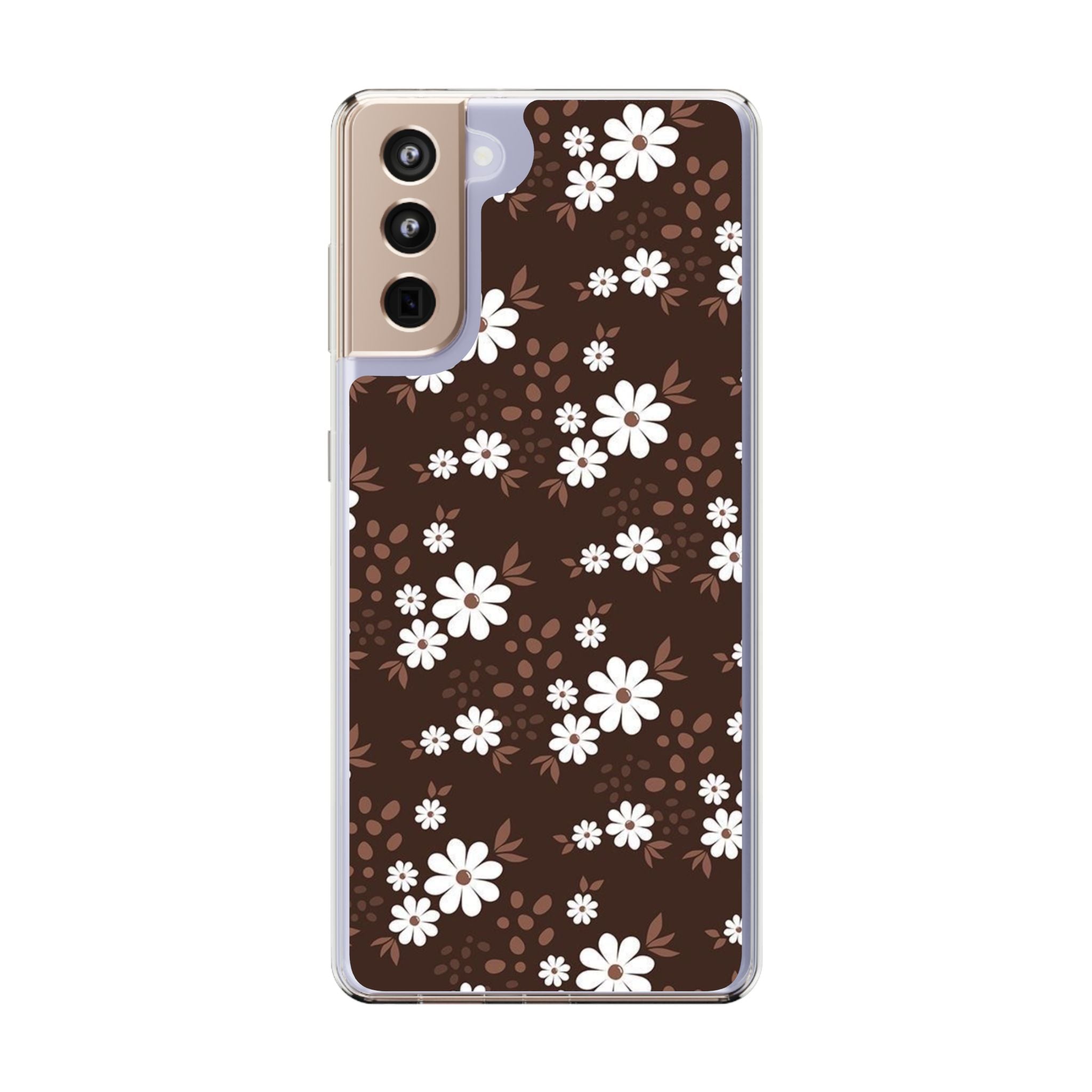 Floral Clear Phone Case, Durable Phone Cover, Transparent Phone Protection, Gift for Her, Spring Phone Accessory