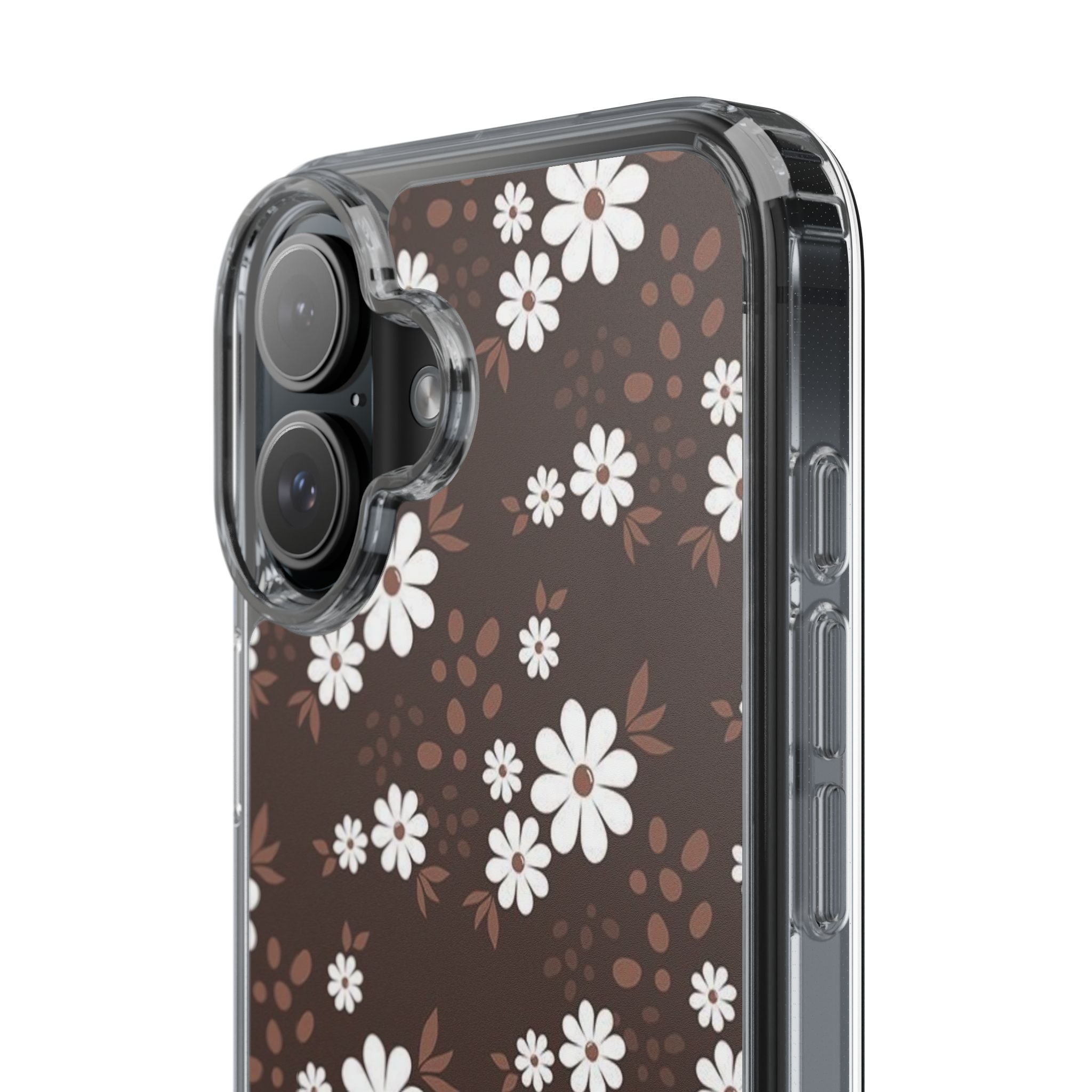 Floral Clear Phone Case, Durable Phone Cover, Transparent Phone Protection, Gift for Her, Spring Phone Accessory