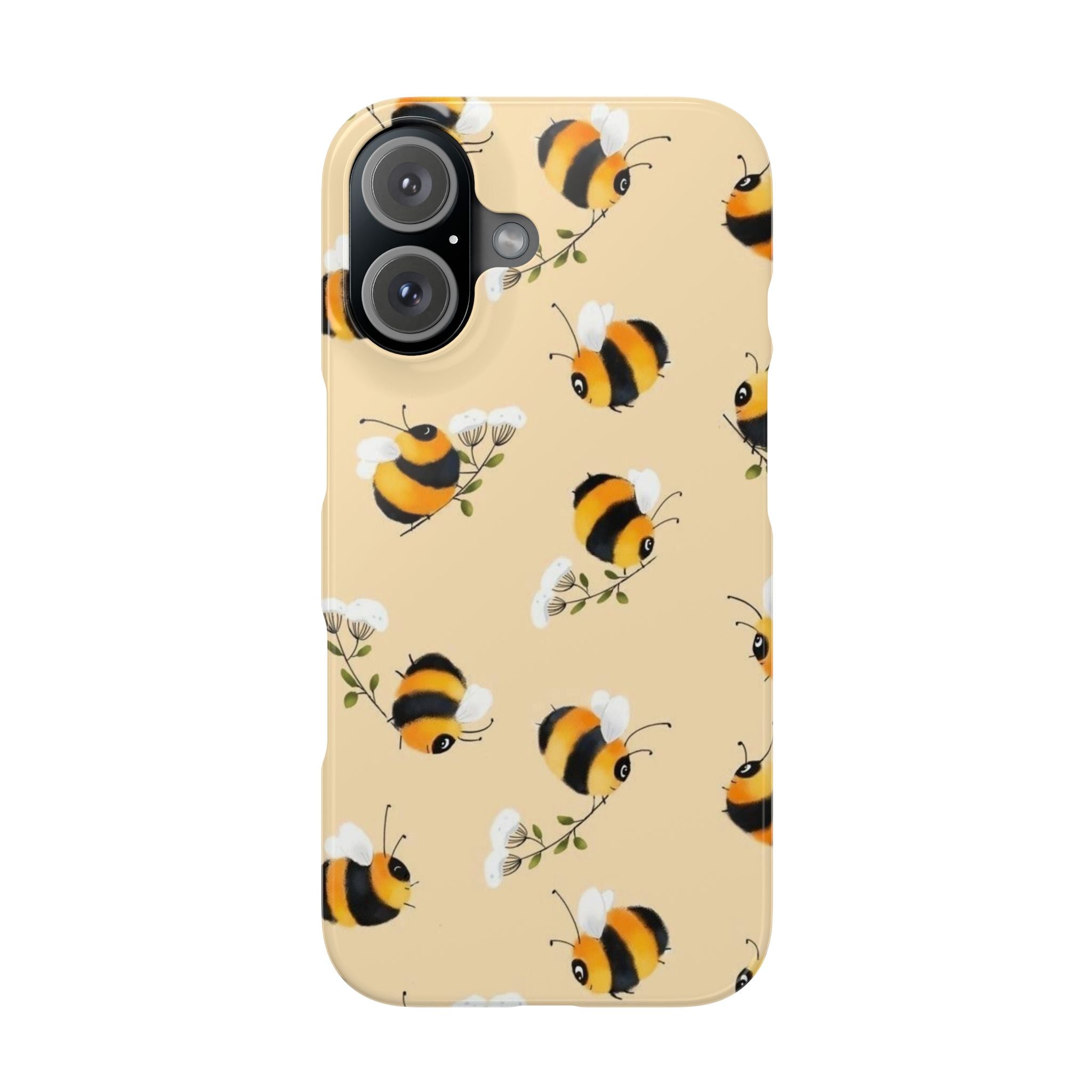 Bee-inspired Slim Phone Cases, Cute Bumblebee Design, Eco-friendly Mobile Covers, Perfect Gift for Nature Lovers