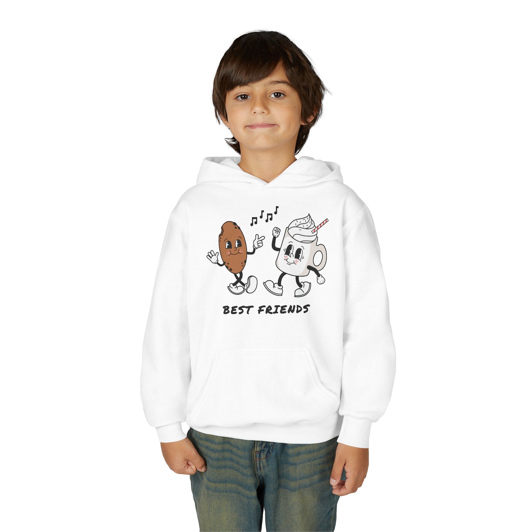 Best Friends Youth Hoodie - Cute Friendship Sweatshirt for Kids, Gift for Besties, Matching Outfit, Cozy Wear for Playdates