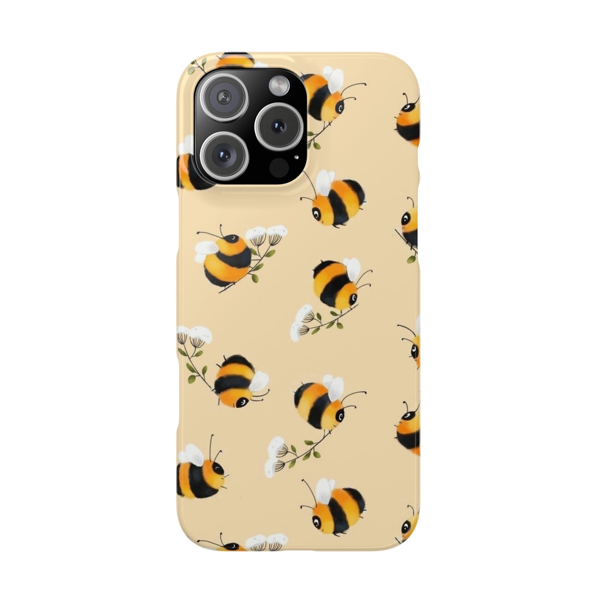 Bee-inspired Slim Phone Cases, Cute Bumblebee Design, Eco-friendly Mobile Covers, Perfect Gift for Nature Lovers
