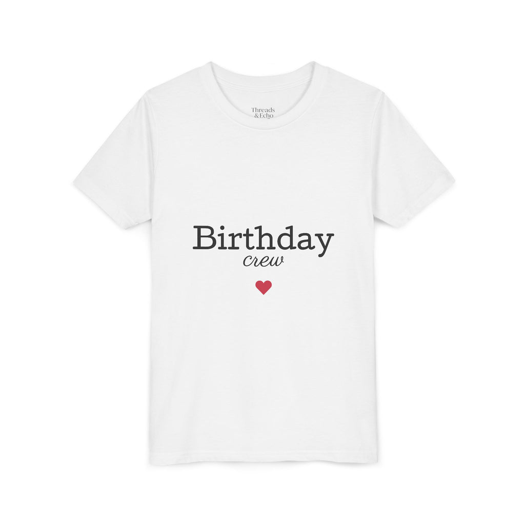 Birthday Crew Youth Tee, Fun Birthday Gift, Kids Party Shirt, Celebration Apparel, Birthday Celebration Clothing