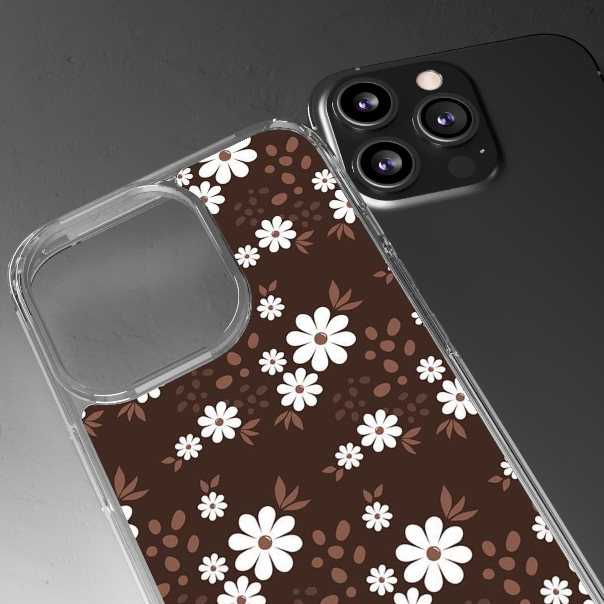 Floral Clear Phone Case, Durable Phone Cover, Transparent Phone Protection, Gift for Her, Spring Phone Accessory