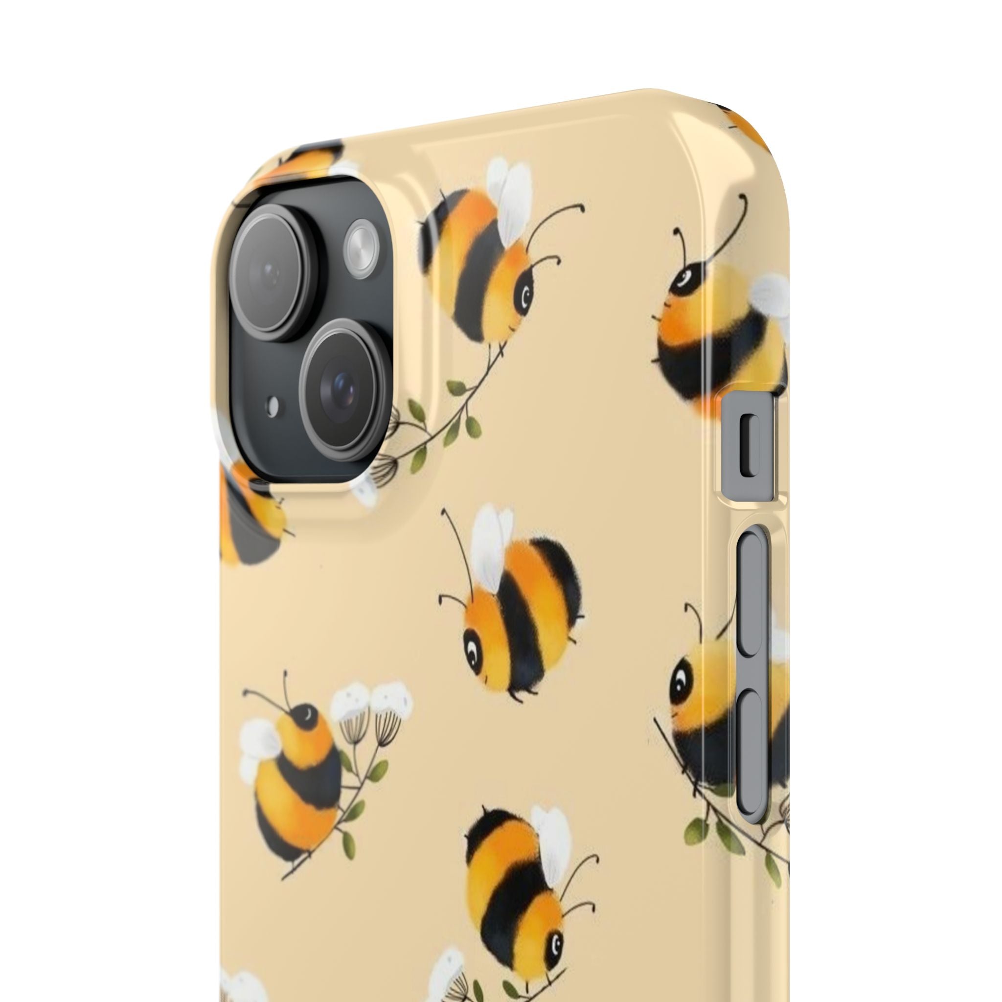 Bee-inspired Slim Phone Cases, Cute Bumblebee Design, Eco-friendly Mobile Covers, Perfect Gift for Nature Lovers