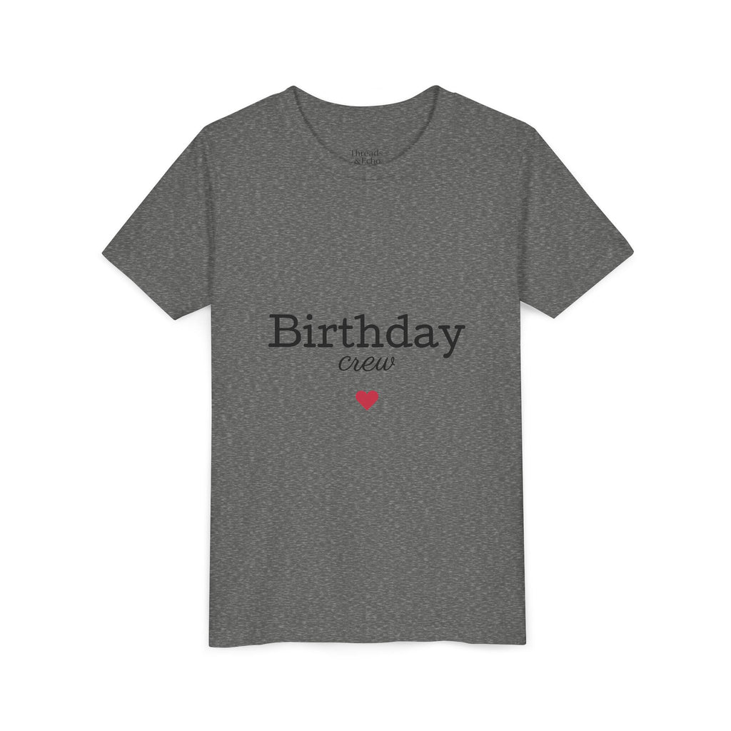Birthday Crew Youth Tee, Fun Birthday Gift, Kids Party Shirt, Celebration Apparel, Birthday Celebration Clothing