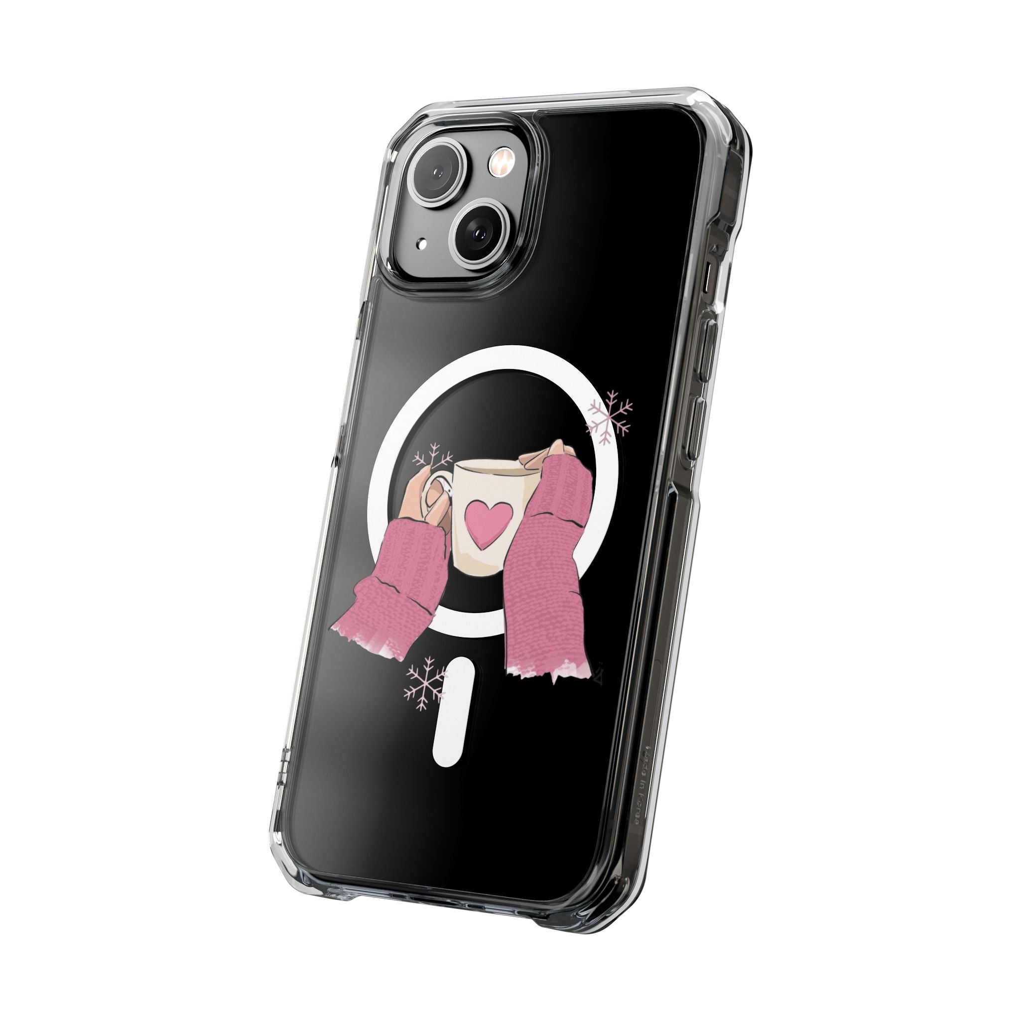 Heartwarming Magnetic Phone Case, Cute Smartphone Cover, Winter Accessories, Gift for Her, Instagrammable Tech