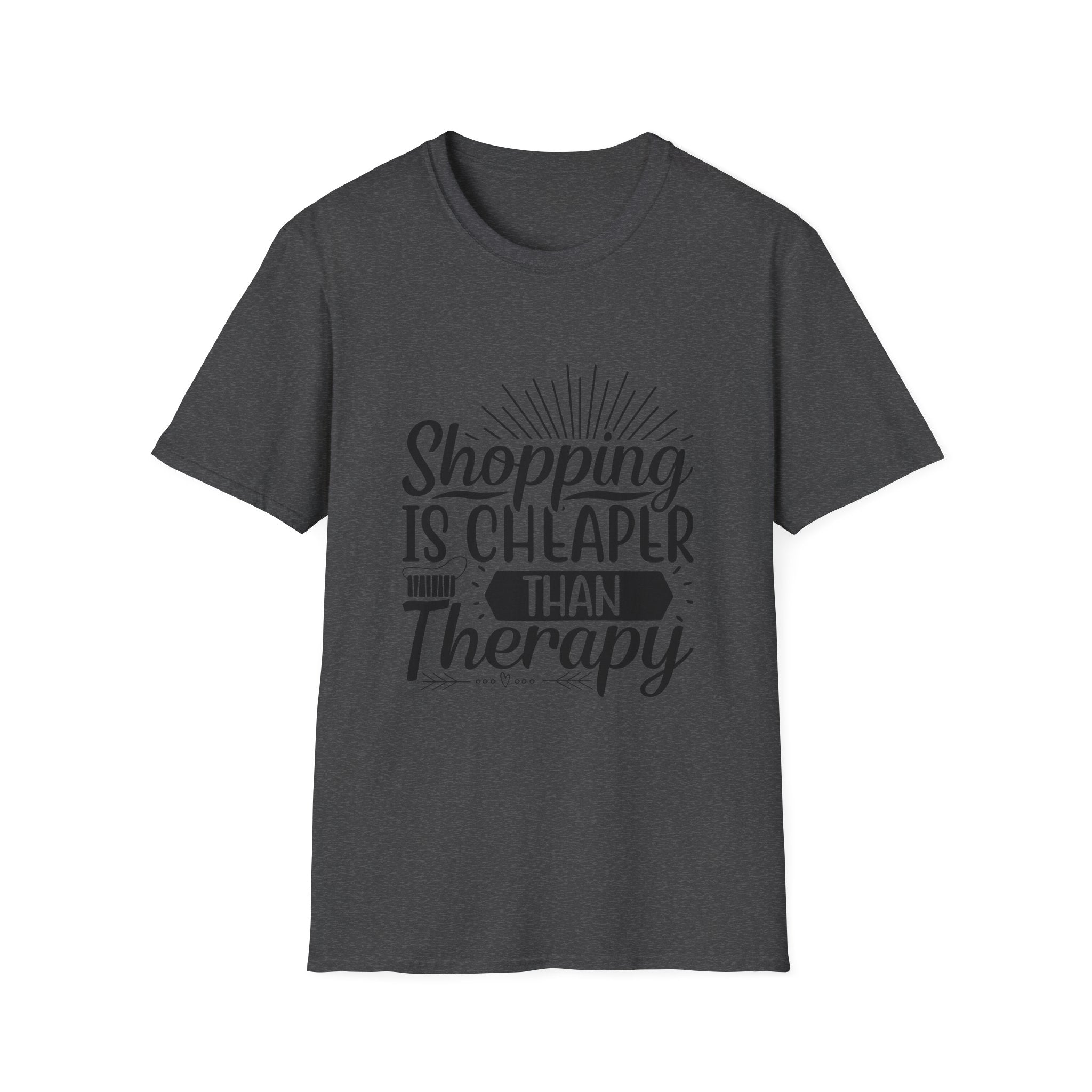 Shopping Therapy T-Shirt, Funny Gift for Shoppers, Casual Tee, Unique Humor Shirt, Gift for Her