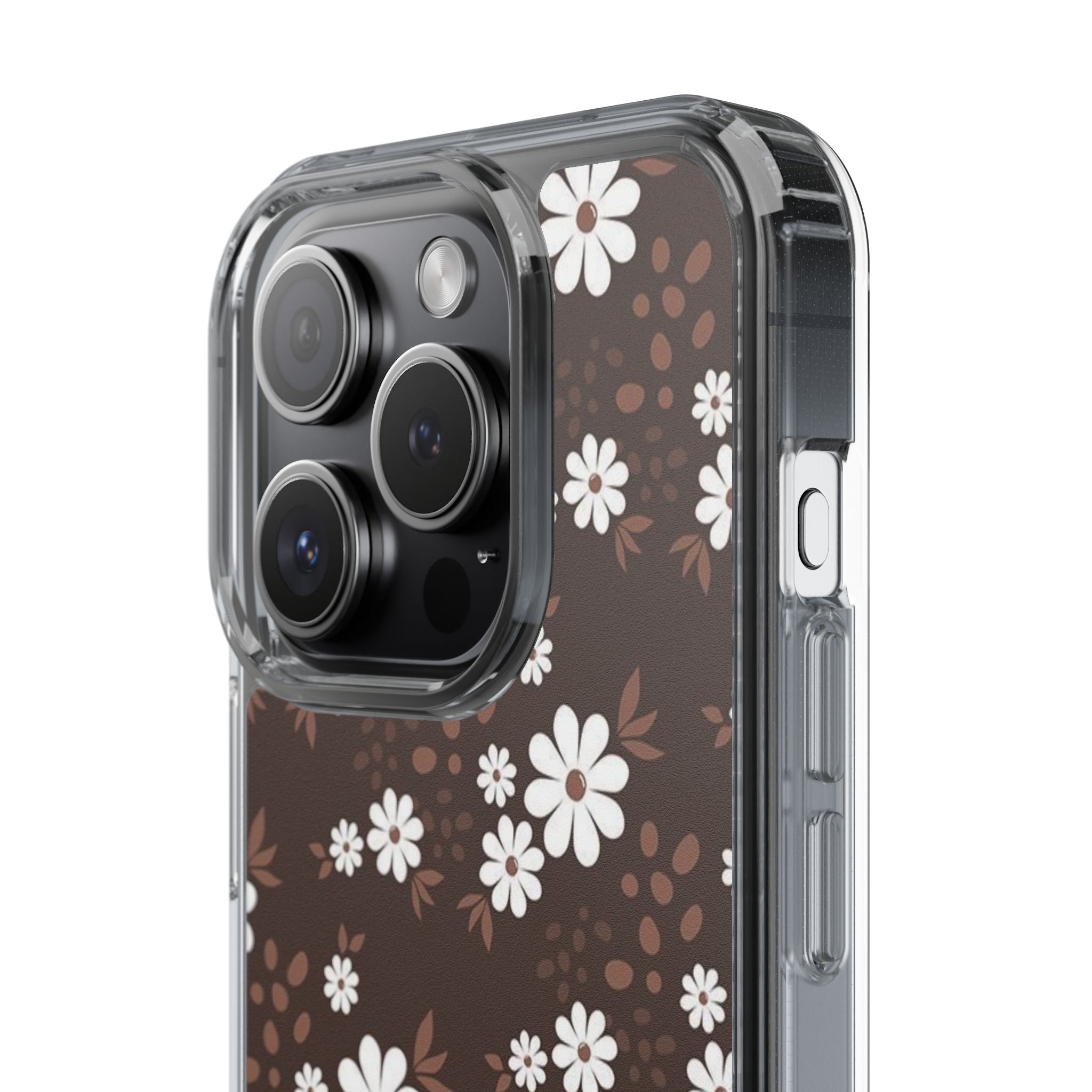 Floral Clear Phone Case, Durable Phone Cover, Transparent Phone Protection, Gift for Her, Spring Phone Accessory