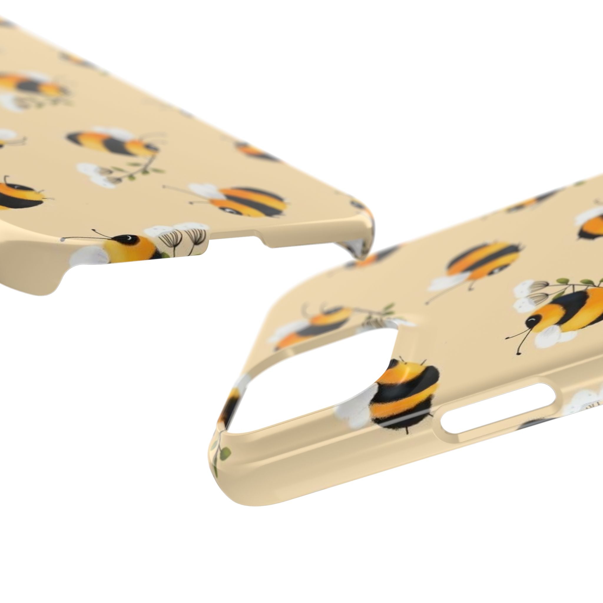 Bee-inspired Slim Phone Cases, Cute Bumblebee Design, Eco-friendly Mobile Covers, Perfect Gift for Nature Lovers