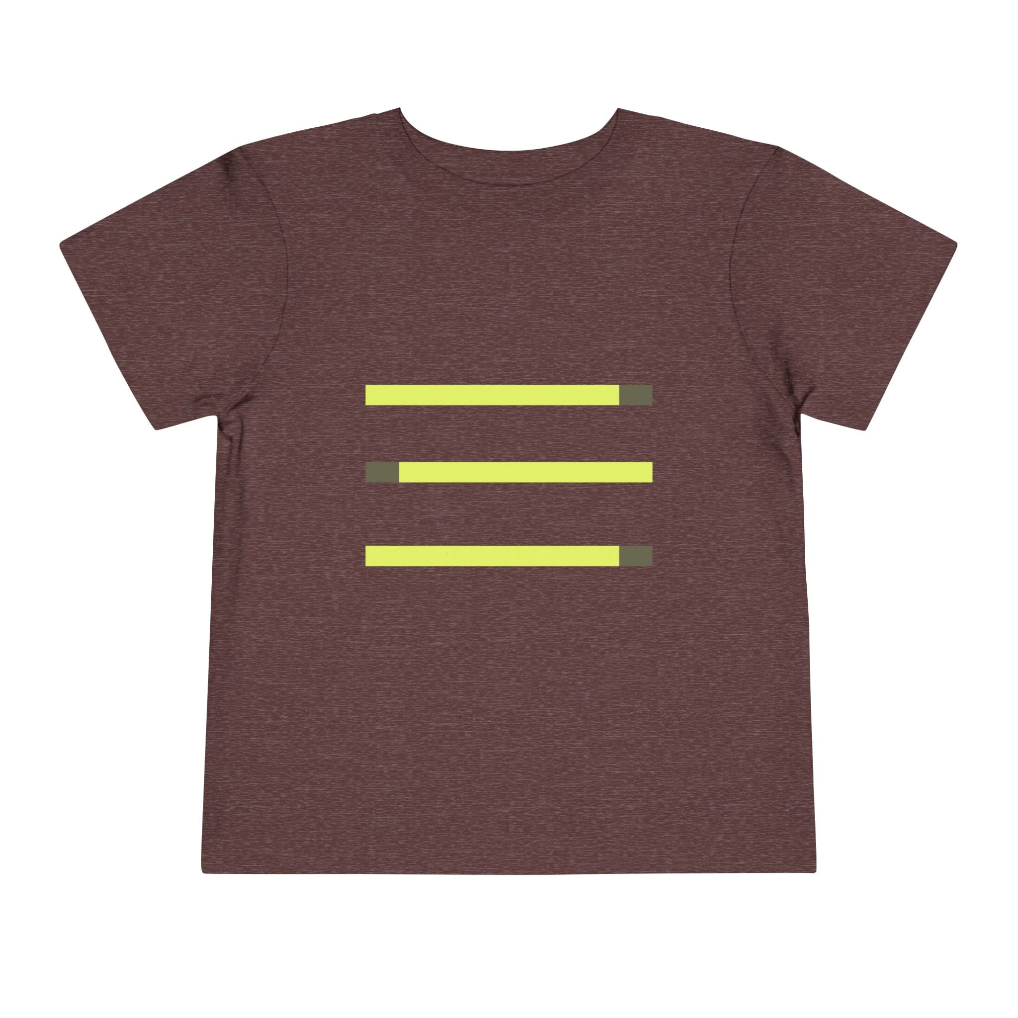 Toddler Short Sleeve Tee with Yellow Lines, Kids Fashion, Summer Playwear, Birthday Gift, Everyday Comfort, Fun Casual Wear