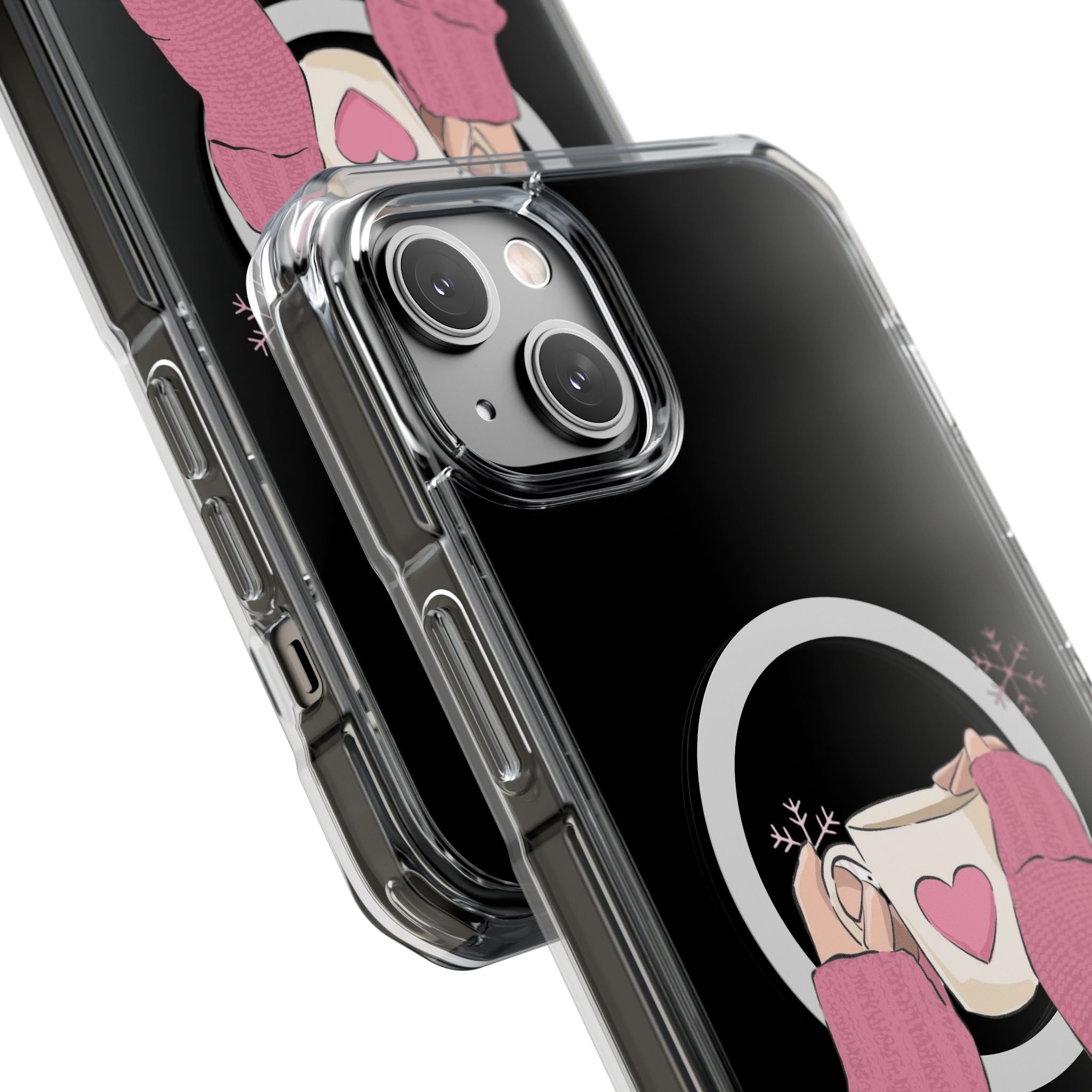 Heartwarming Magnetic Phone Case, Cute Smartphone Cover, Winter Accessories, Gift for Her, Instagrammable Tech