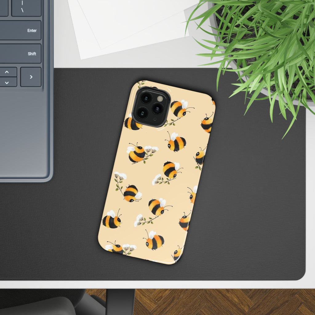Bee-inspired Slim Phone Cases, Cute Bumblebee Design, Eco-friendly Mobile Covers, Perfect Gift for Nature Lovers