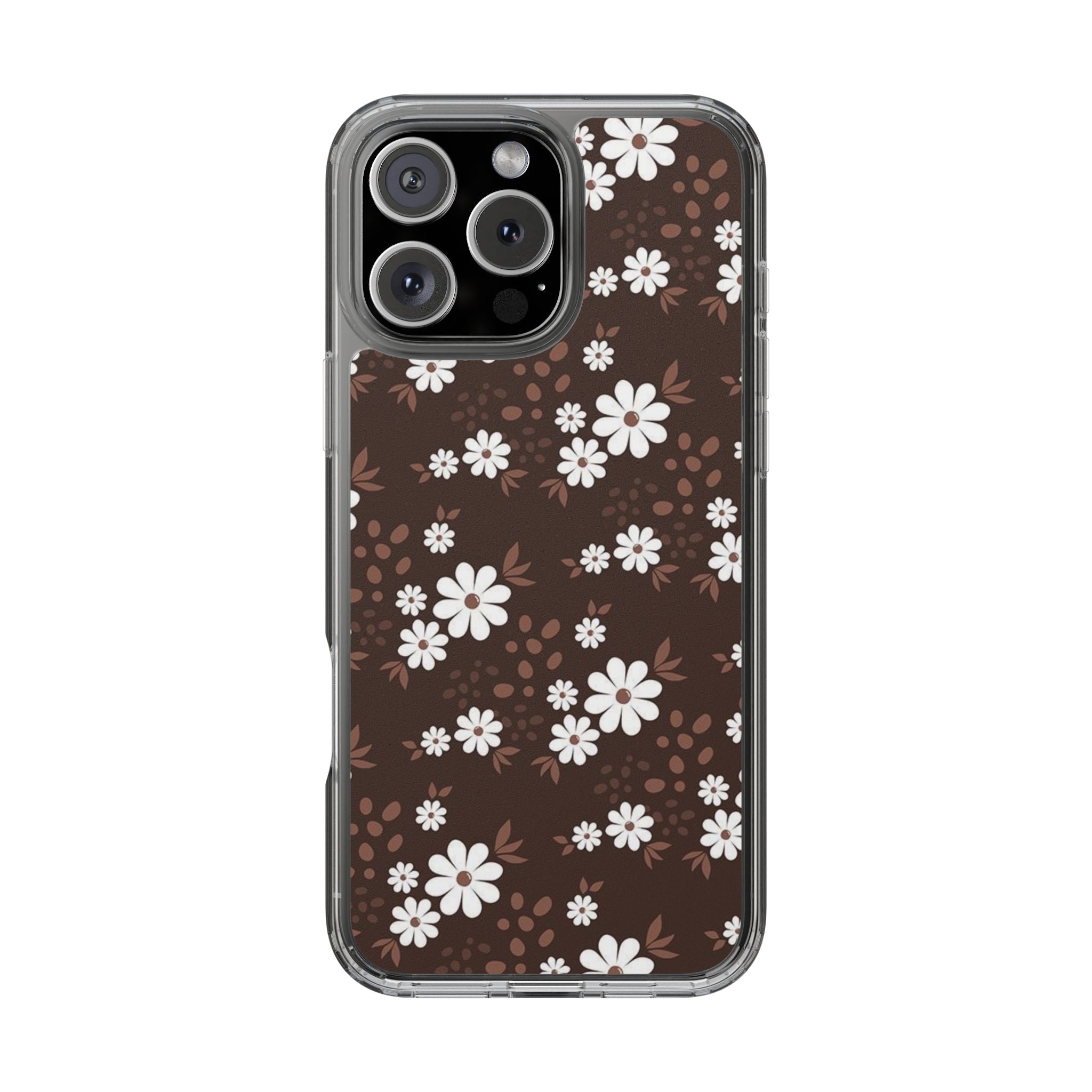Floral Clear Phone Case, Durable Phone Cover, Transparent Phone Protection, Gift for Her, Spring Phone Accessory