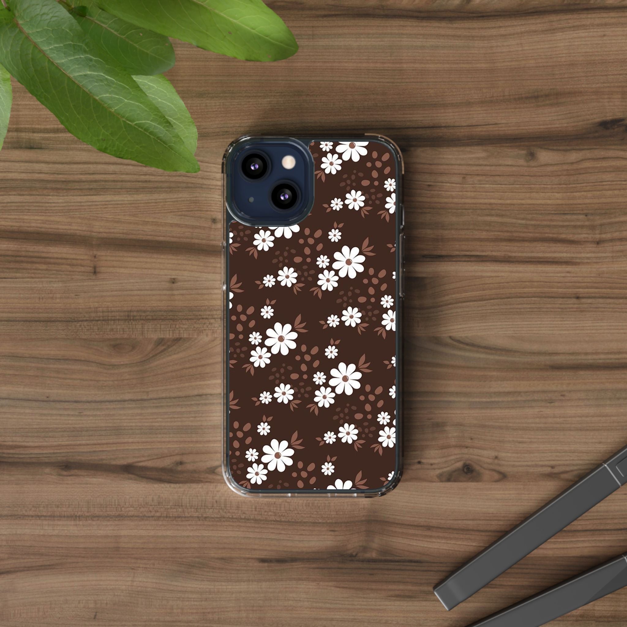 Floral Clear Phone Case, Durable Phone Cover, Transparent Phone Protection, Gift for Her, Spring Phone Accessory