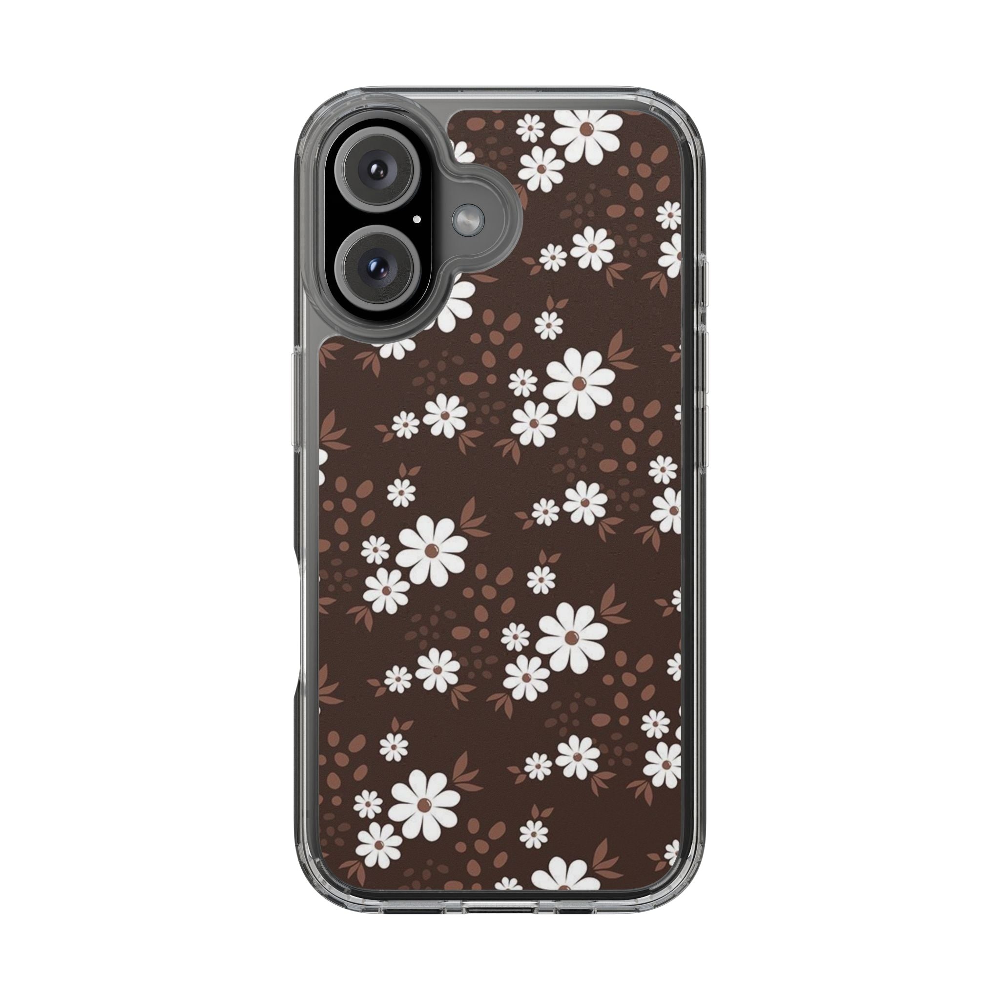 Floral Clear Phone Case, Durable Phone Cover, Transparent Phone Protection, Gift for Her, Spring Phone Accessory