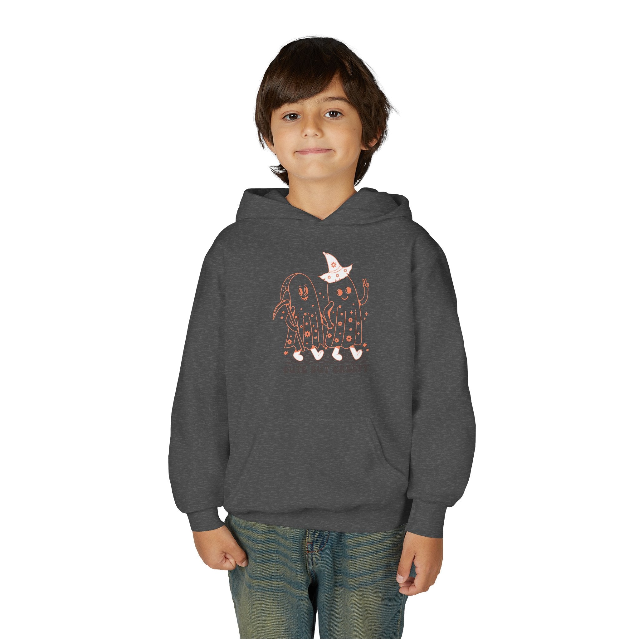 Cute but Creepy Youth Hoodie | Trendy Sweatshirt for Teens | Unique Gift for Halloween, Birthdays, or Everyday Wear