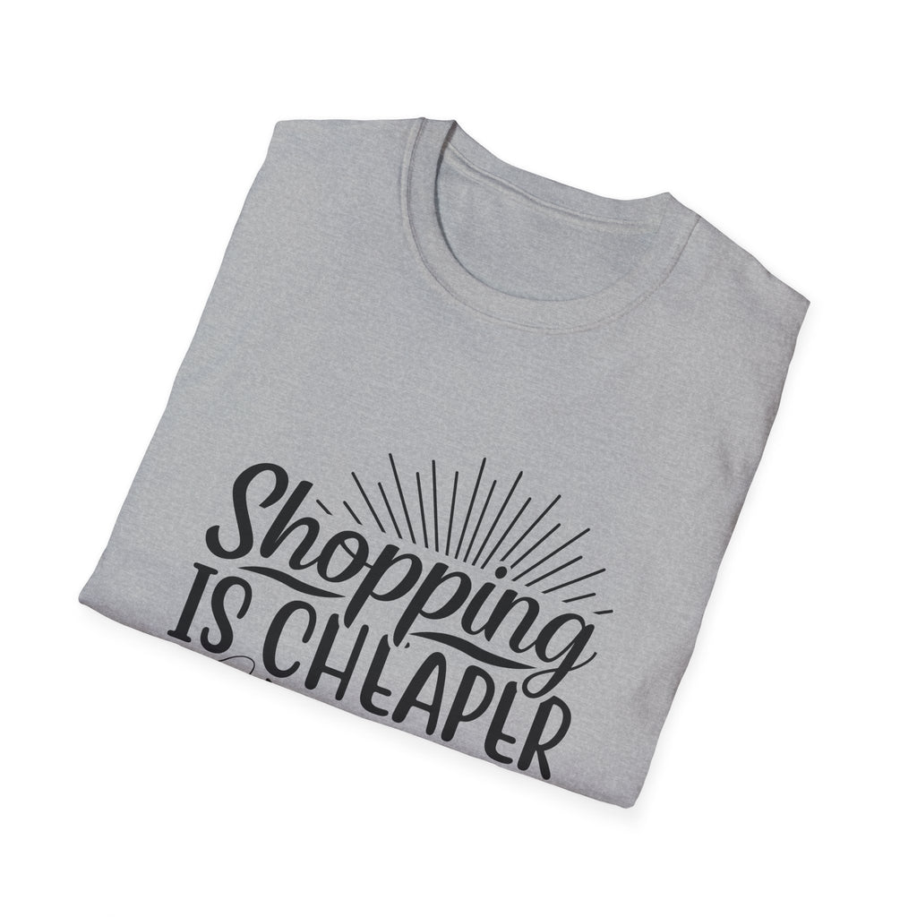 Shopping Therapy T-Shirt, Funny Gift for Shoppers, Casual Tee, Unique Humor Shirt, Gift for Her