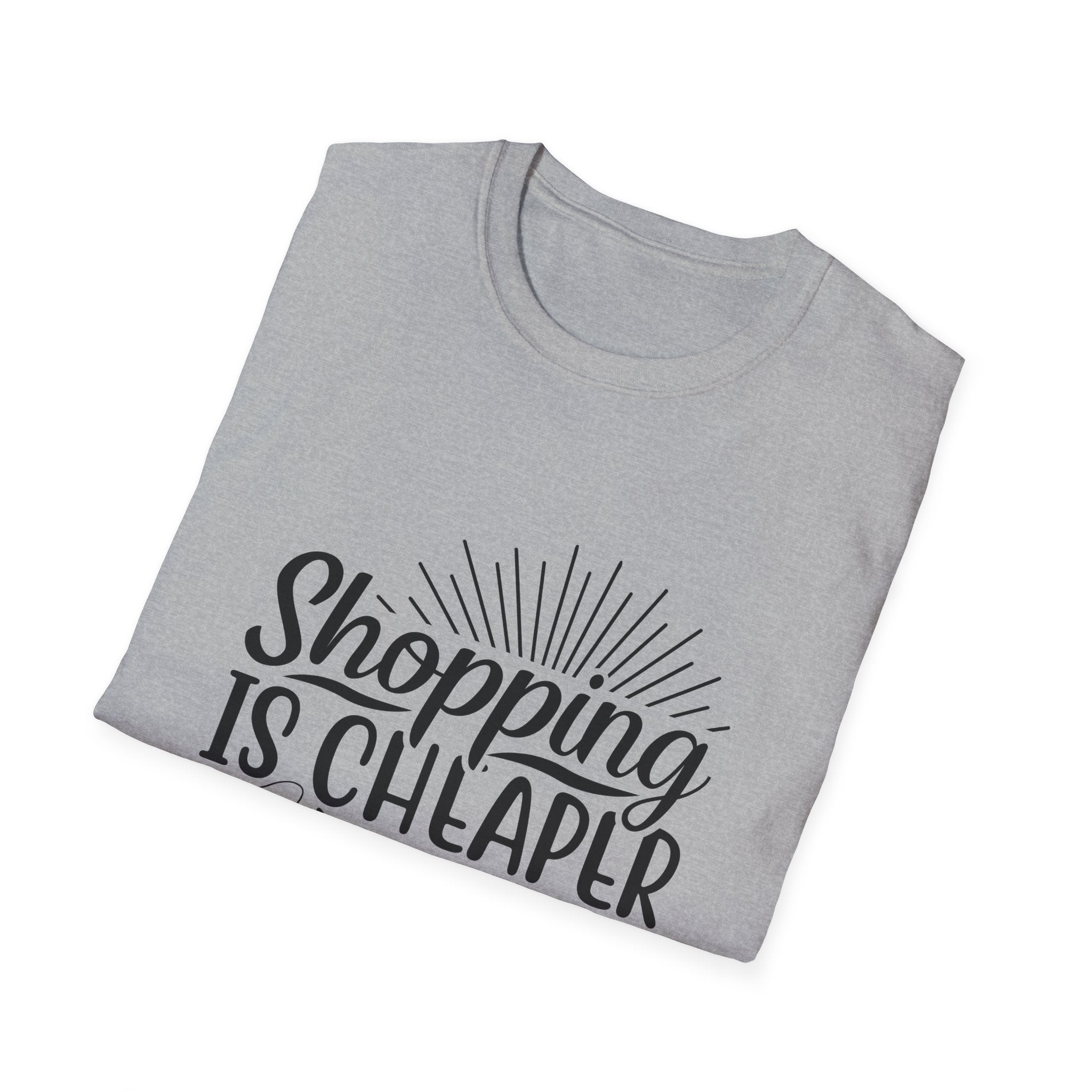 Shopping Therapy T-Shirt, Funny Gift for Shoppers, Casual Tee, Unique Humor Shirt, Gift for Her