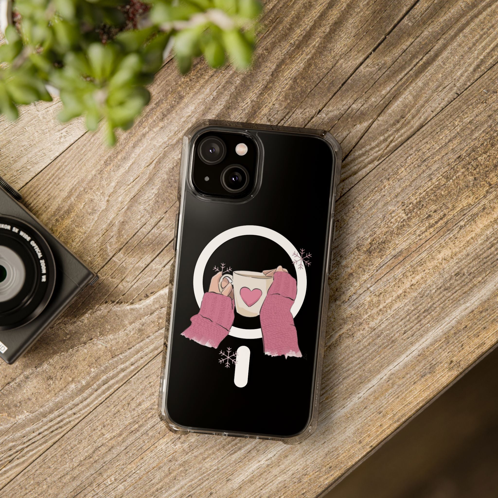 Heartwarming Magnetic Phone Case, Cute Smartphone Cover, Winter Accessories, Gift for Her, Instagrammable Tech