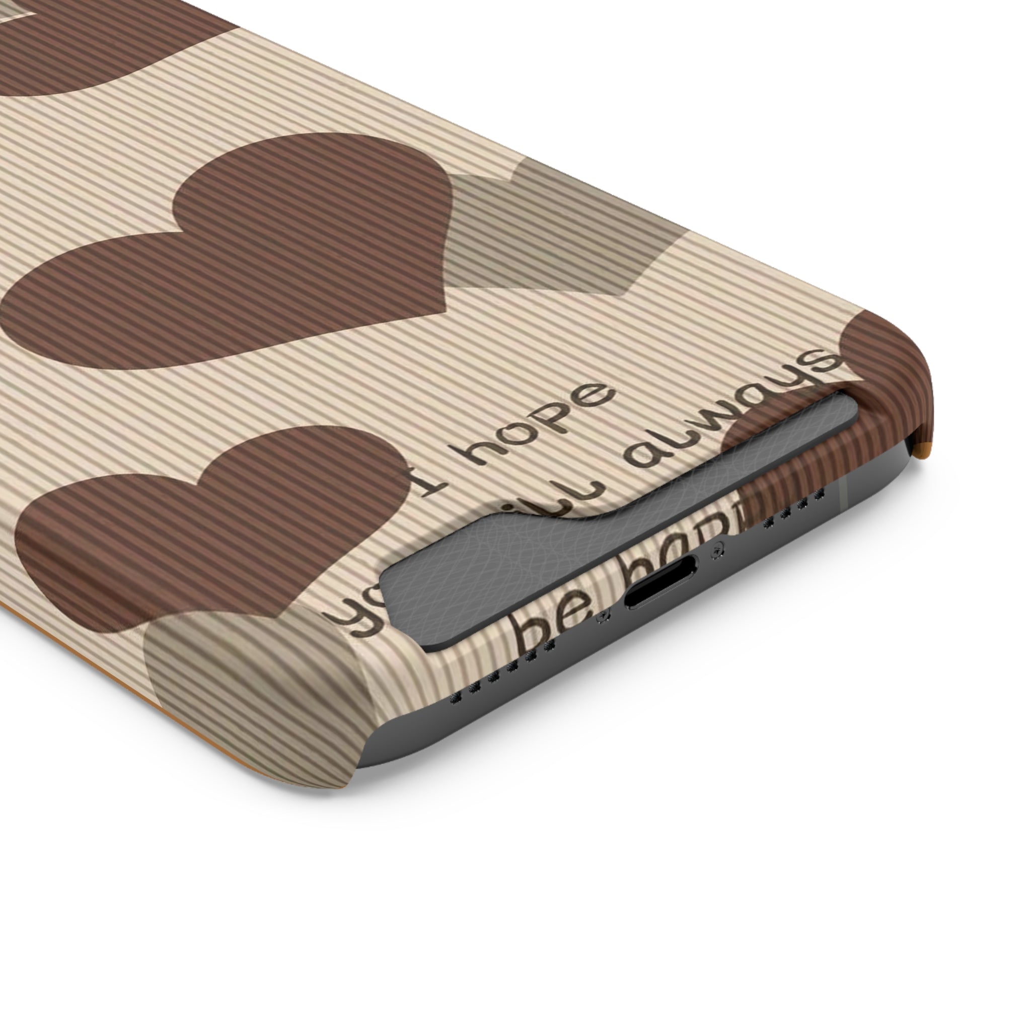 Heartfelt Phone Case with Card Holder | Cute Gift for Friends, Valentine's, Anniversary, Durable Protection, Everyday Use