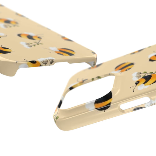 Bee-inspired Slim Phone Cases, Cute Bumblebee Design, Eco-friendly Mobile Covers, Perfect Gift for Nature Lovers