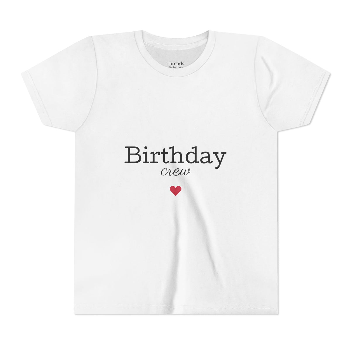 Birthday Crew Youth Tee, Fun Birthday Gift, Kids Party Shirt, Celebration Apparel, Birthday Celebration Clothing