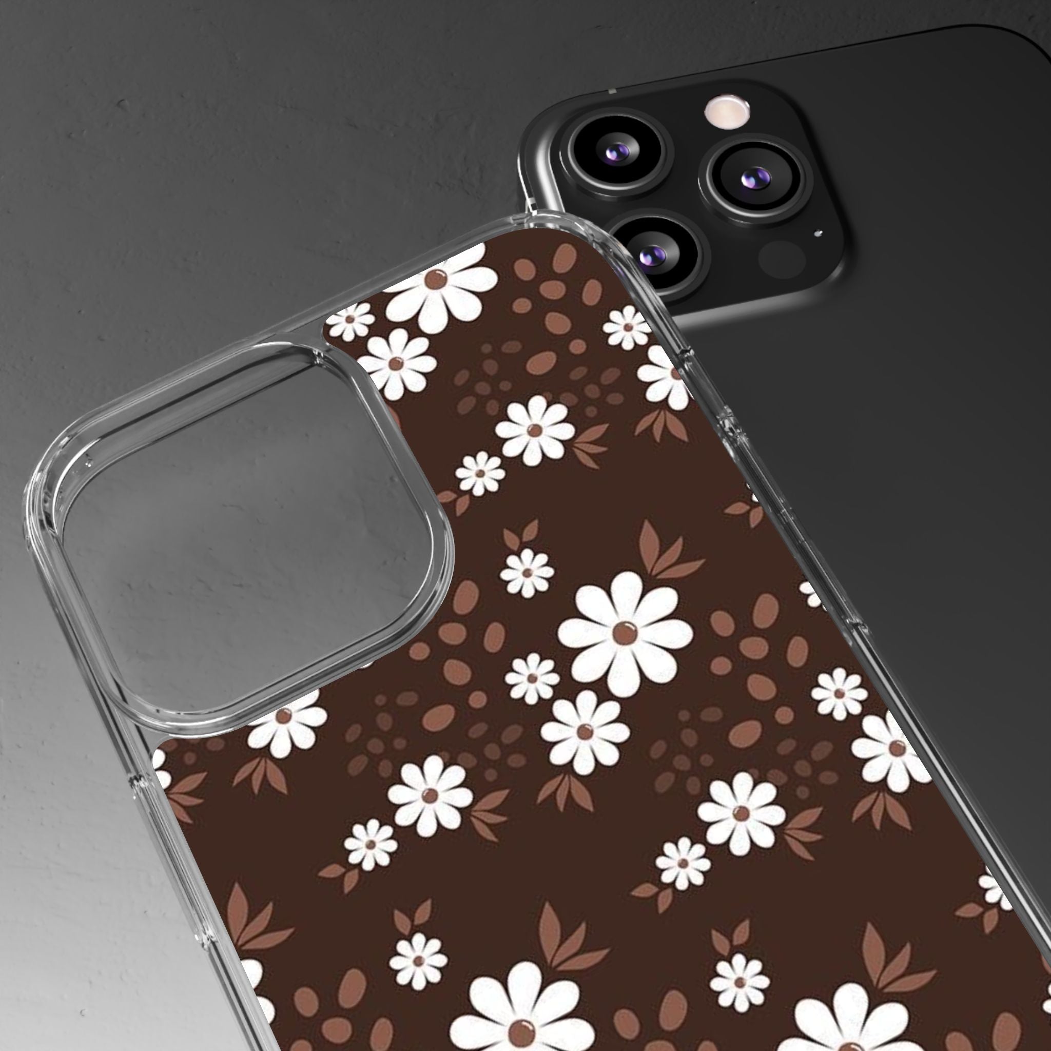 Floral Clear Phone Case, Durable Phone Cover, Transparent Phone Protection, Gift for Her, Spring Phone Accessory