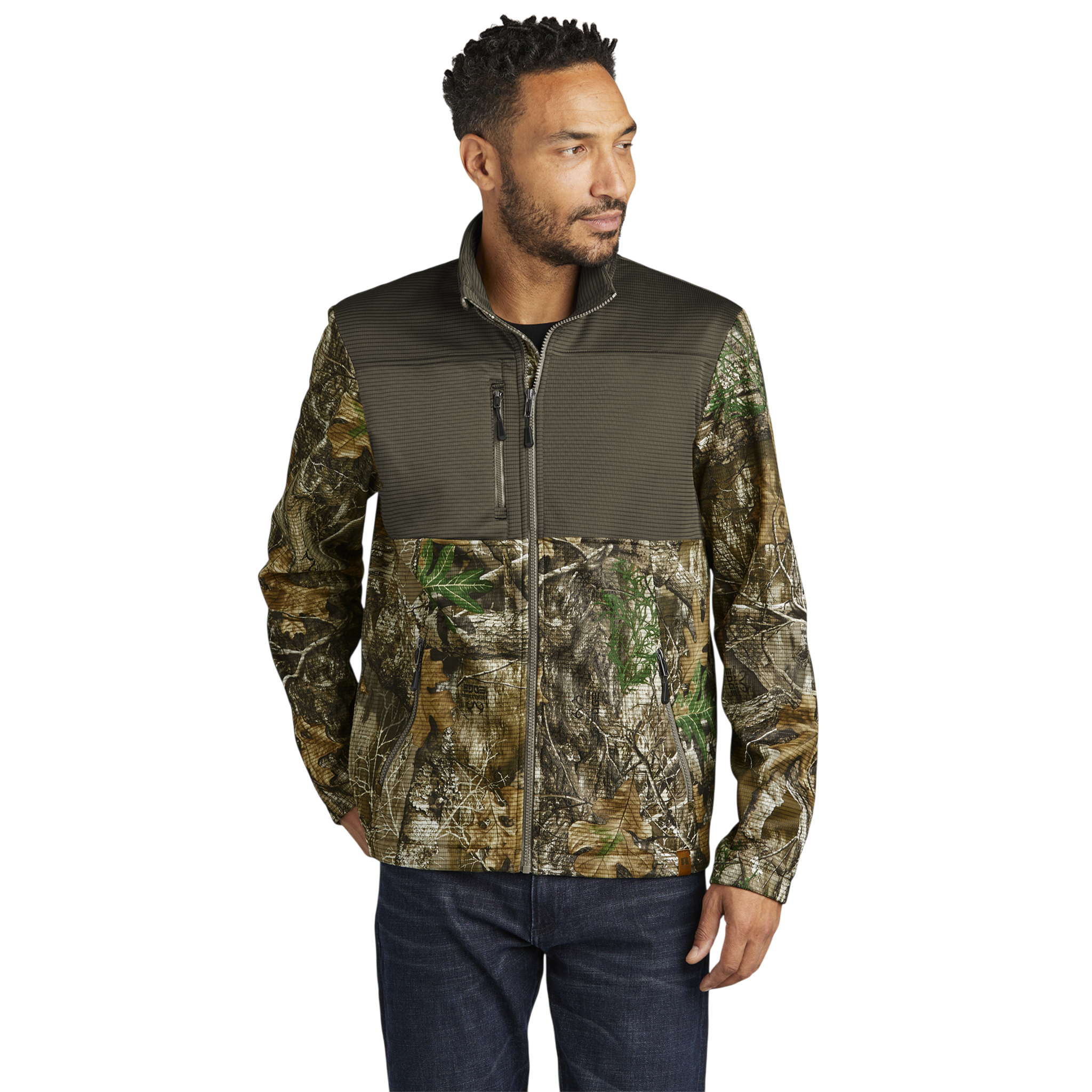 Custom Realtree® Colorblock Soft Shell Jacket, Outdoor Gear, Hunting Apparel, Embroidered Jacket, Gift for Him, Casual Outerwear