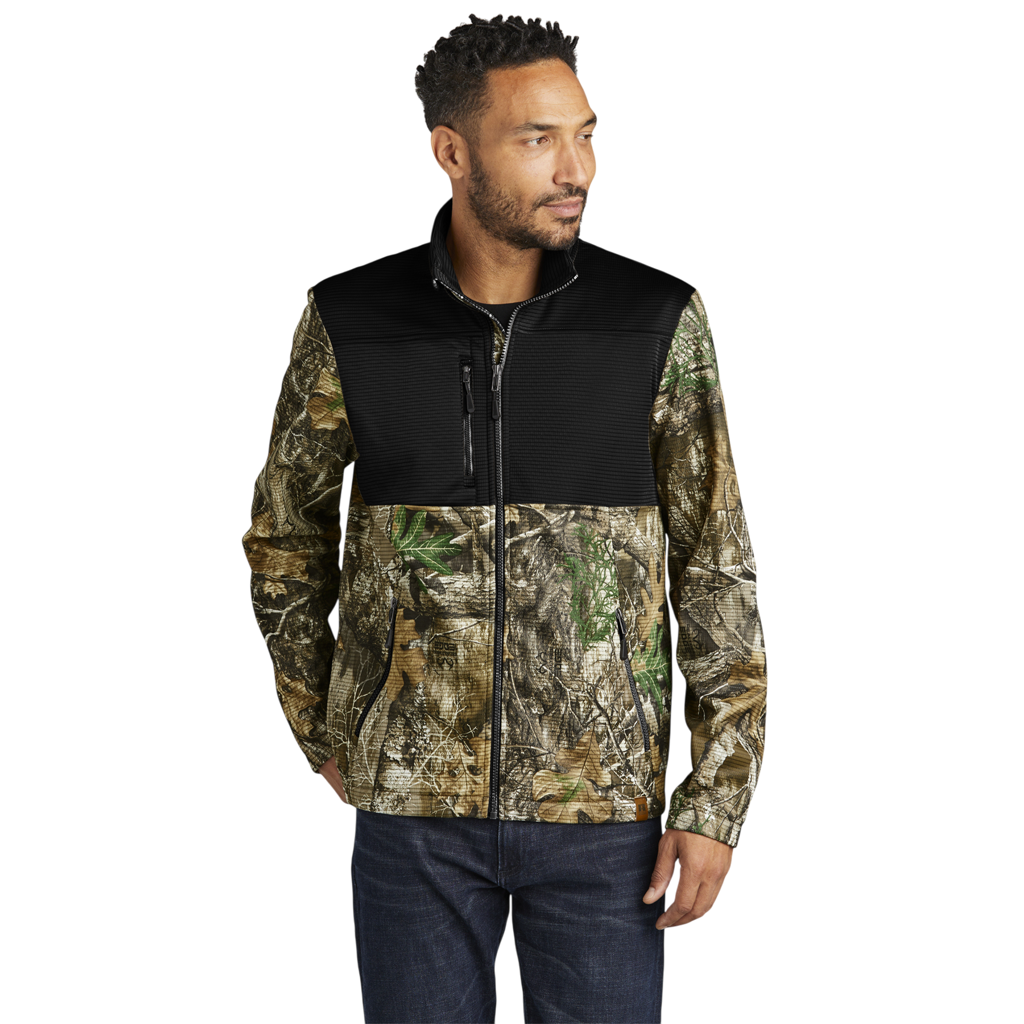 Custom Realtree® Colorblock Soft Shell Jacket, Outdoor Gear, Hunting Apparel, Embroidered Jacket, Gift for Him, Casual Outerwear