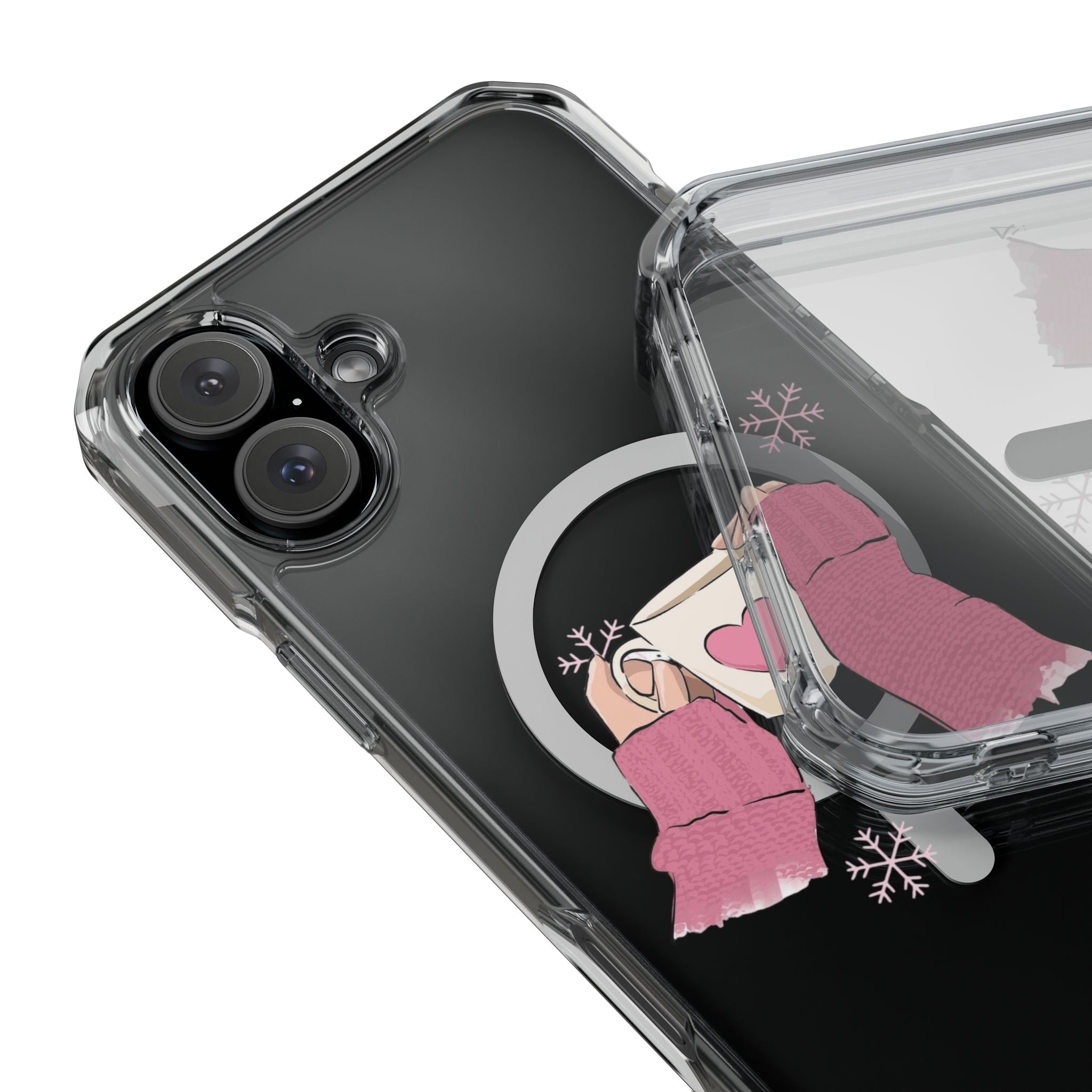 Heartwarming Magnetic Phone Case, Cute Smartphone Cover, Winter Accessories, Gift for Her, Instagrammable Tech