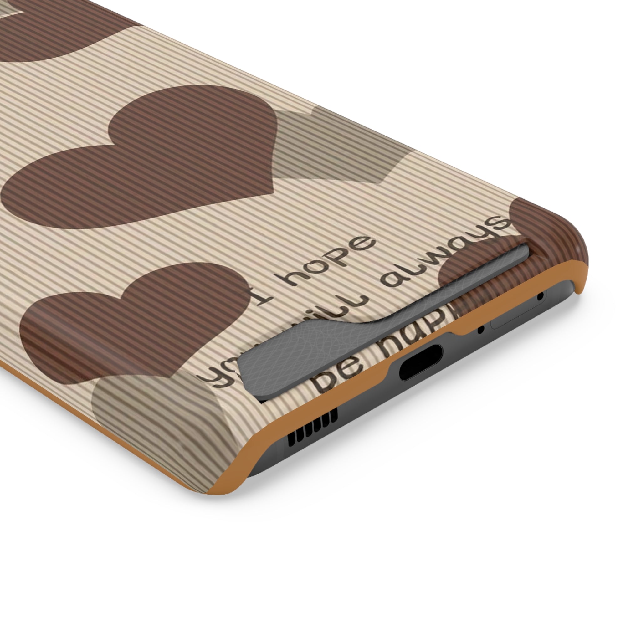 Heartfelt Phone Case with Card Holder | Cute Gift for Friends, Valentine's, Anniversary, Durable Protection, Everyday Use