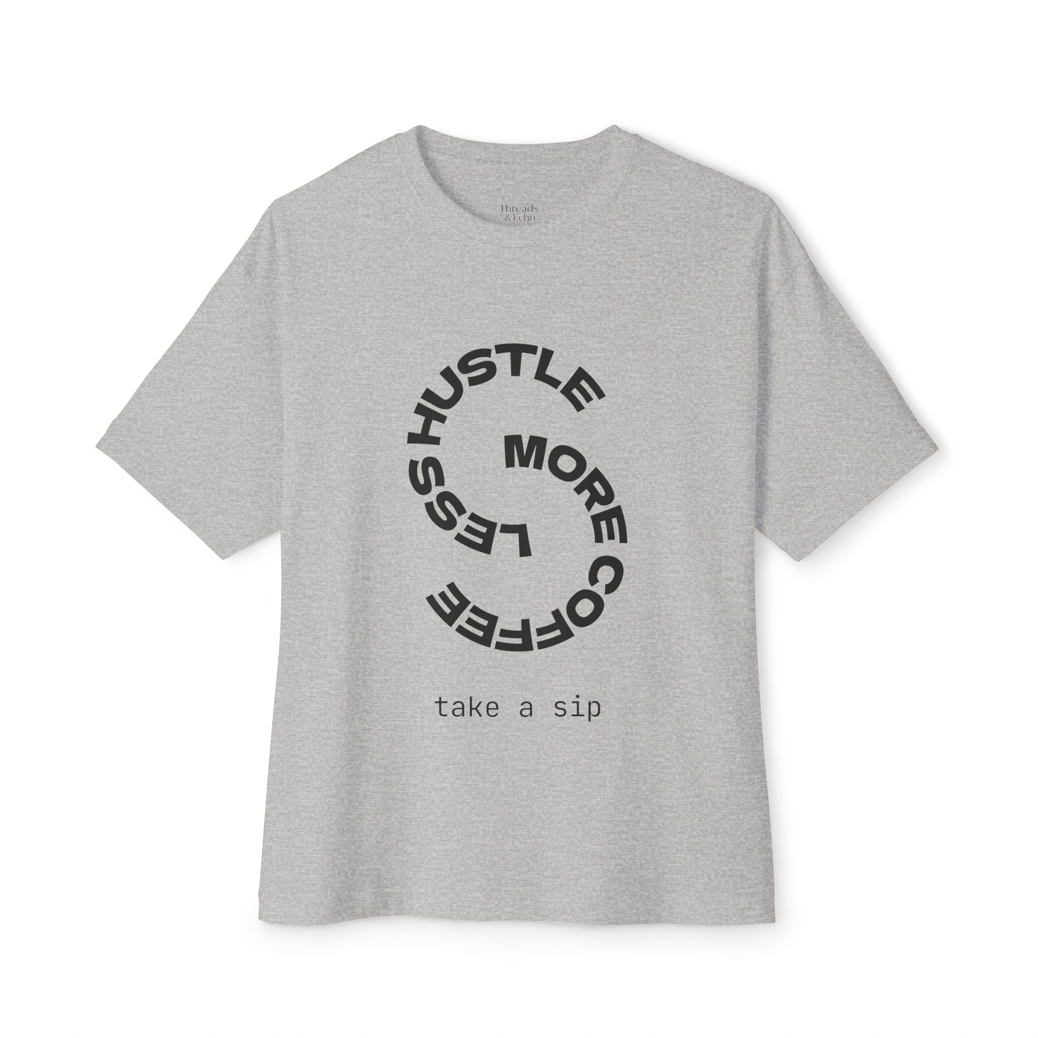 Coffee Lover's Unisex Tee - Hustle Less, Sip More, Gift for Coffee Enthusiasts