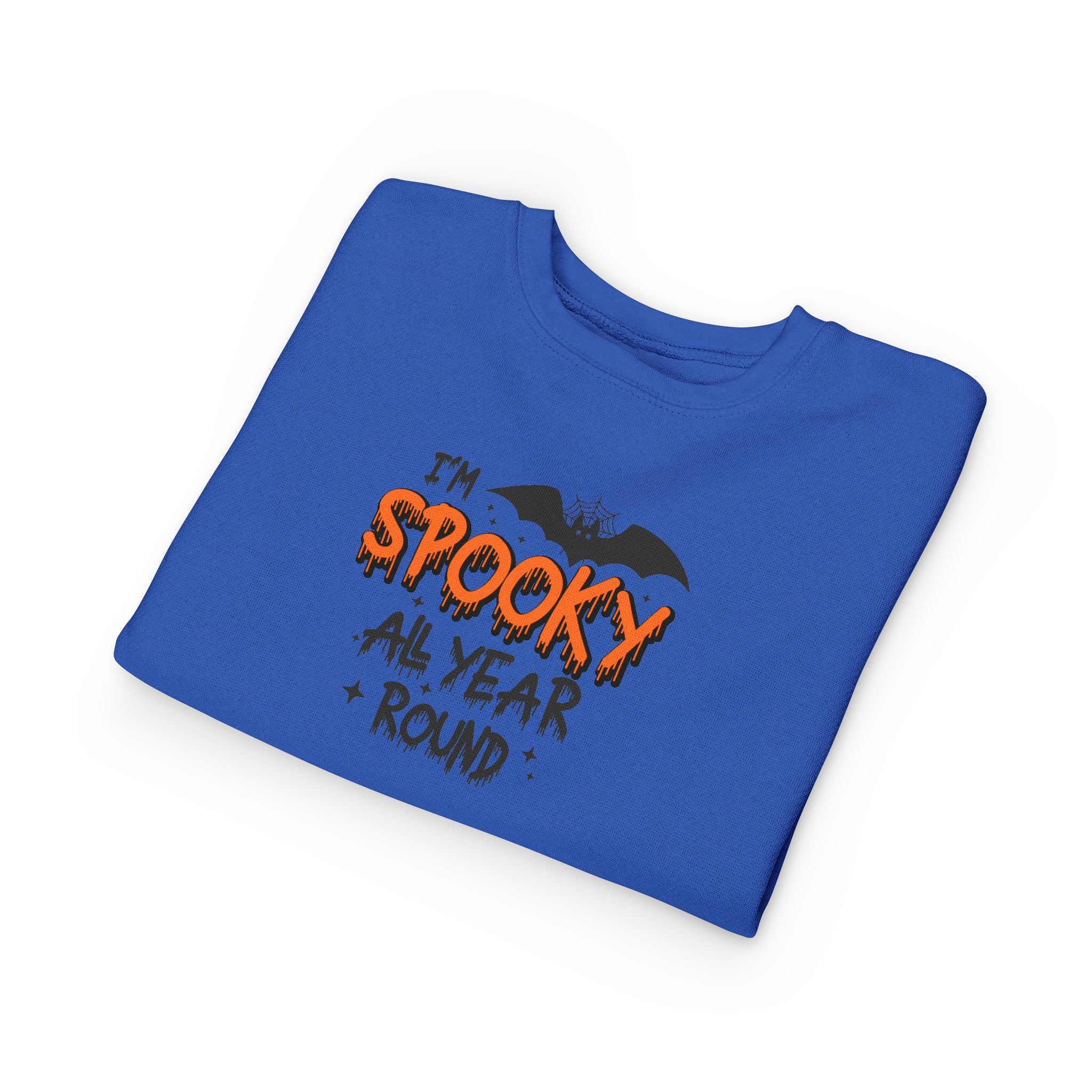 Spooky Toddler Sweatshirt for Year-Round Fun, Halloween Gift, Cozy Kids Clothing, Bat Graphic Pullover, Cute Toddler Outfit
