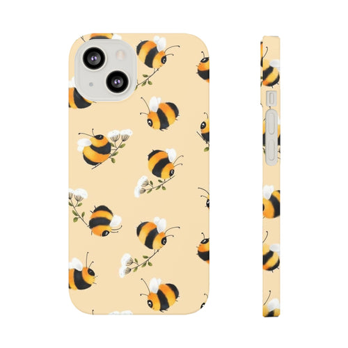 Bee-inspired Slim Phone Cases, Cute Bumblebee Design, Eco-friendly Mobile Covers, Perfect Gift for Nature Lovers