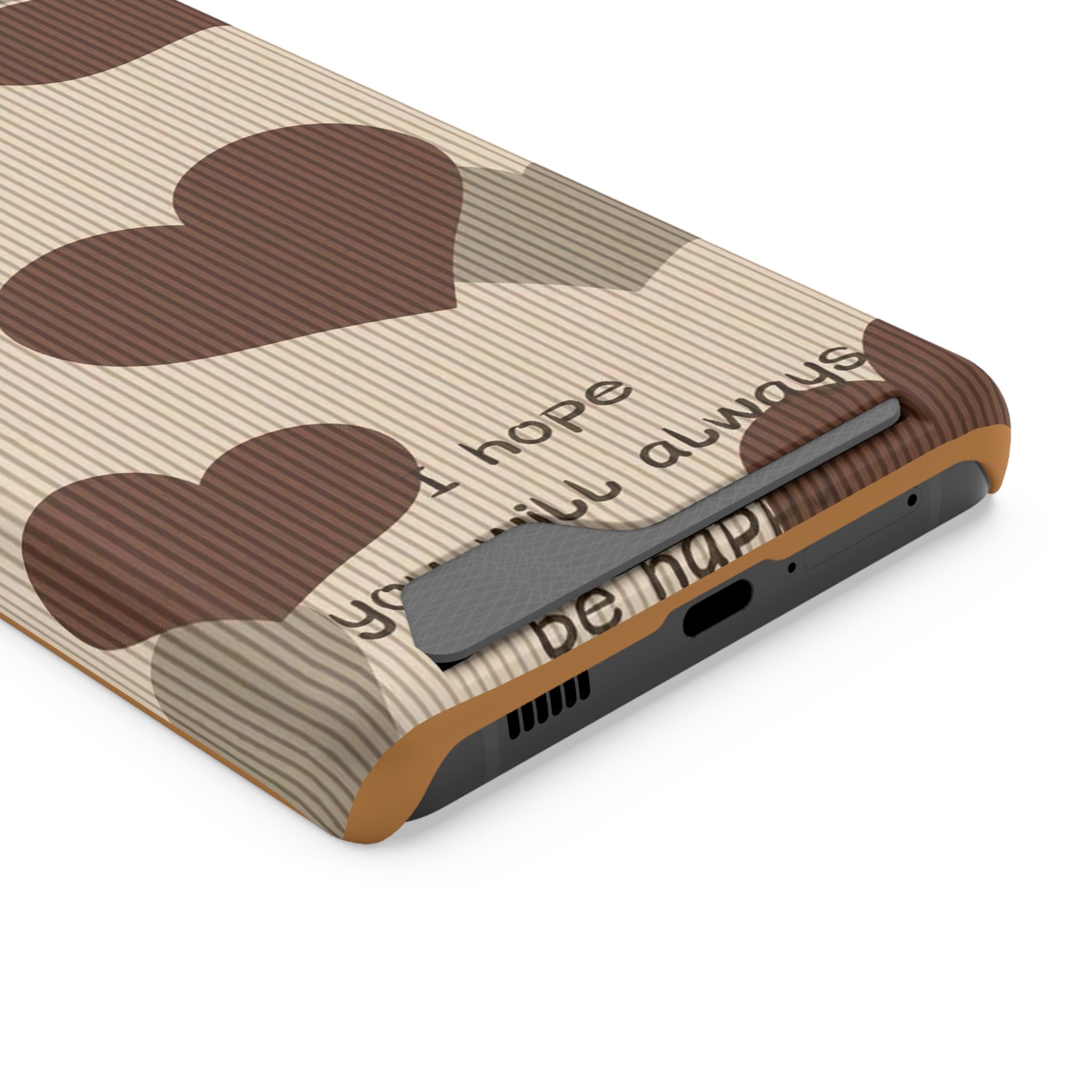 Heartfelt Phone Case with Card Holder | Cute Gift for Friends, Valentine's, Anniversary, Durable Protection, Everyday Use