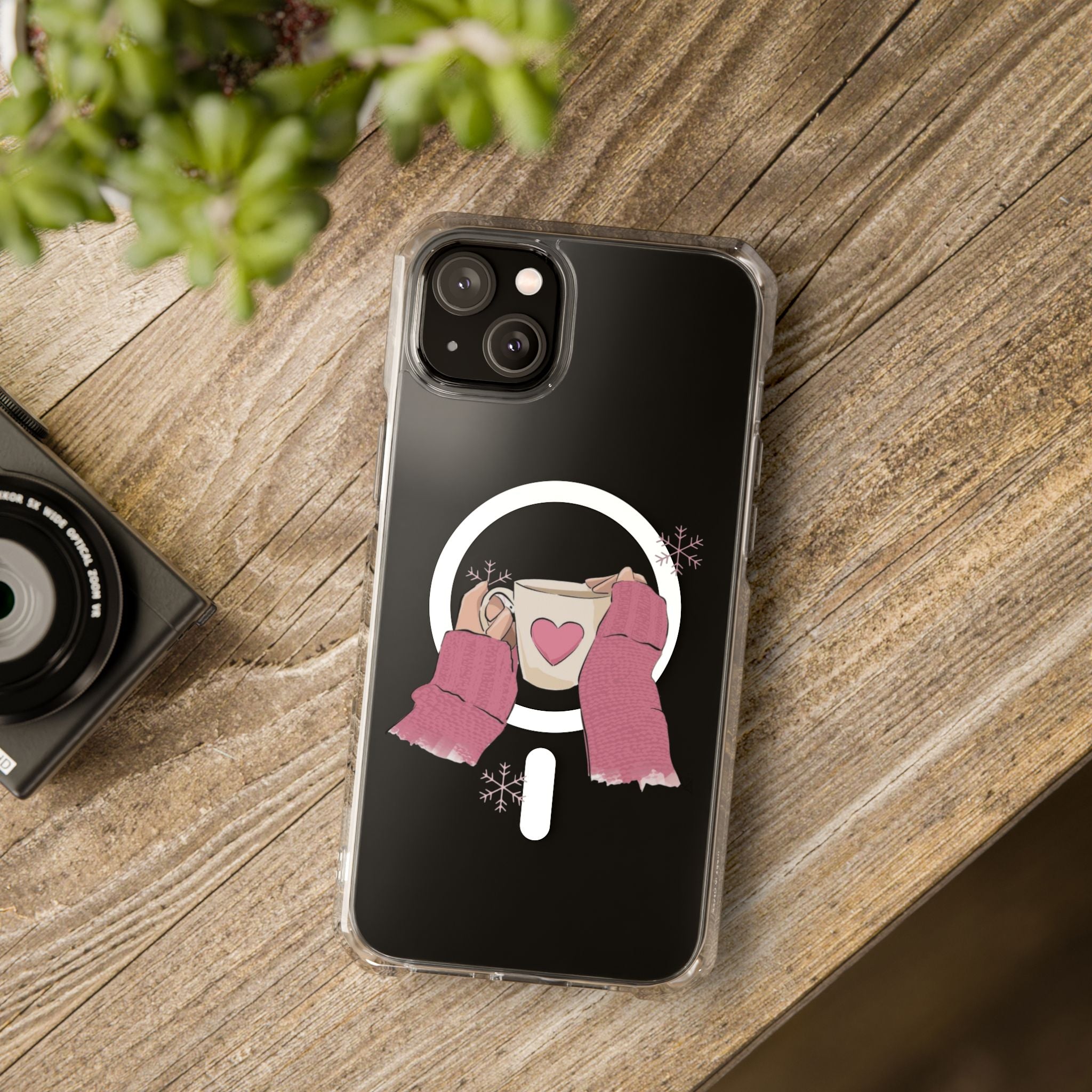 Heartwarming Magnetic Phone Case, Cute Smartphone Cover, Winter Accessories, Gift for Her, Instagrammable Tech