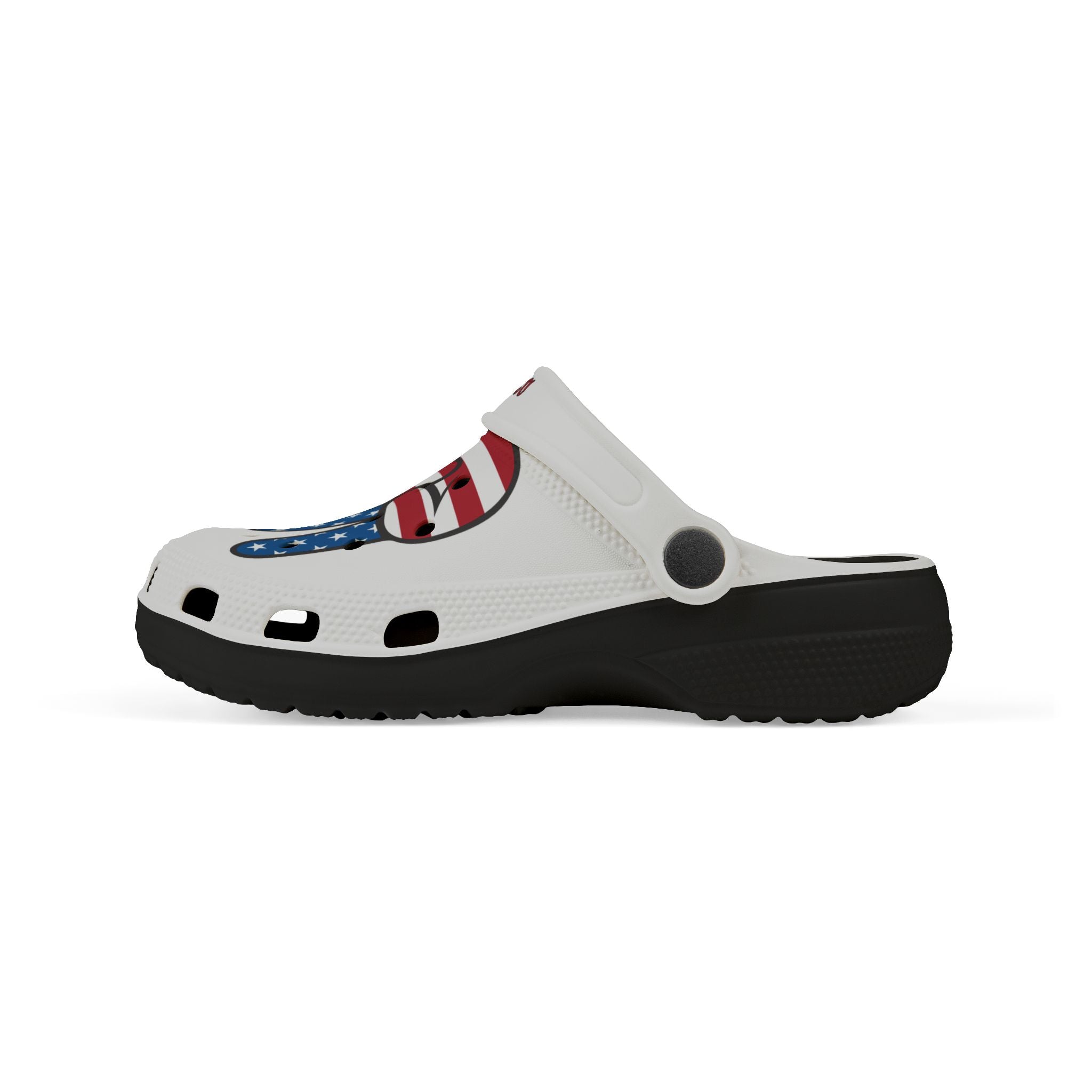 Patriotic Kid's Clogs, Fun Summer Footwear, Ideal for Holidays, Outdoor Play, Fourth of July, Independence Day, Travel, Casual Style