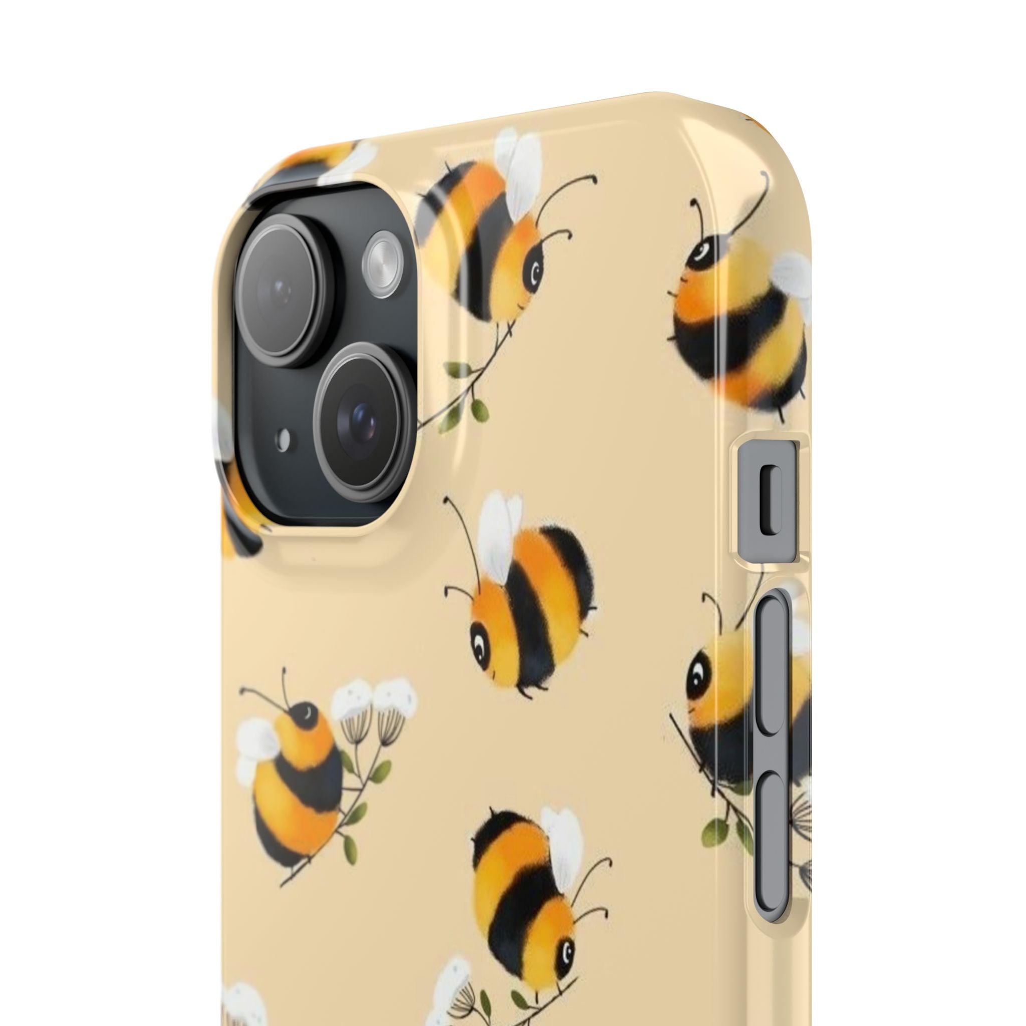Bee-inspired Slim Phone Cases, Cute Bumblebee Design, Eco-friendly Mobile Covers, Perfect Gift for Nature Lovers