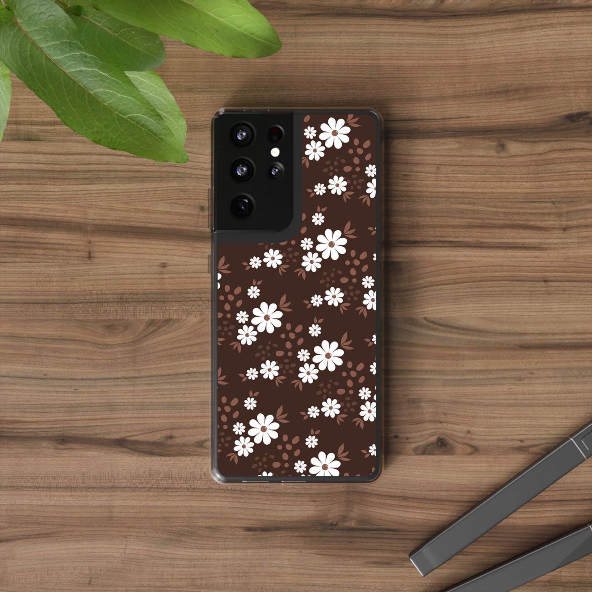 Floral Clear Phone Case, Durable Phone Cover, Transparent Phone Protection, Gift for Her, Spring Phone Accessory