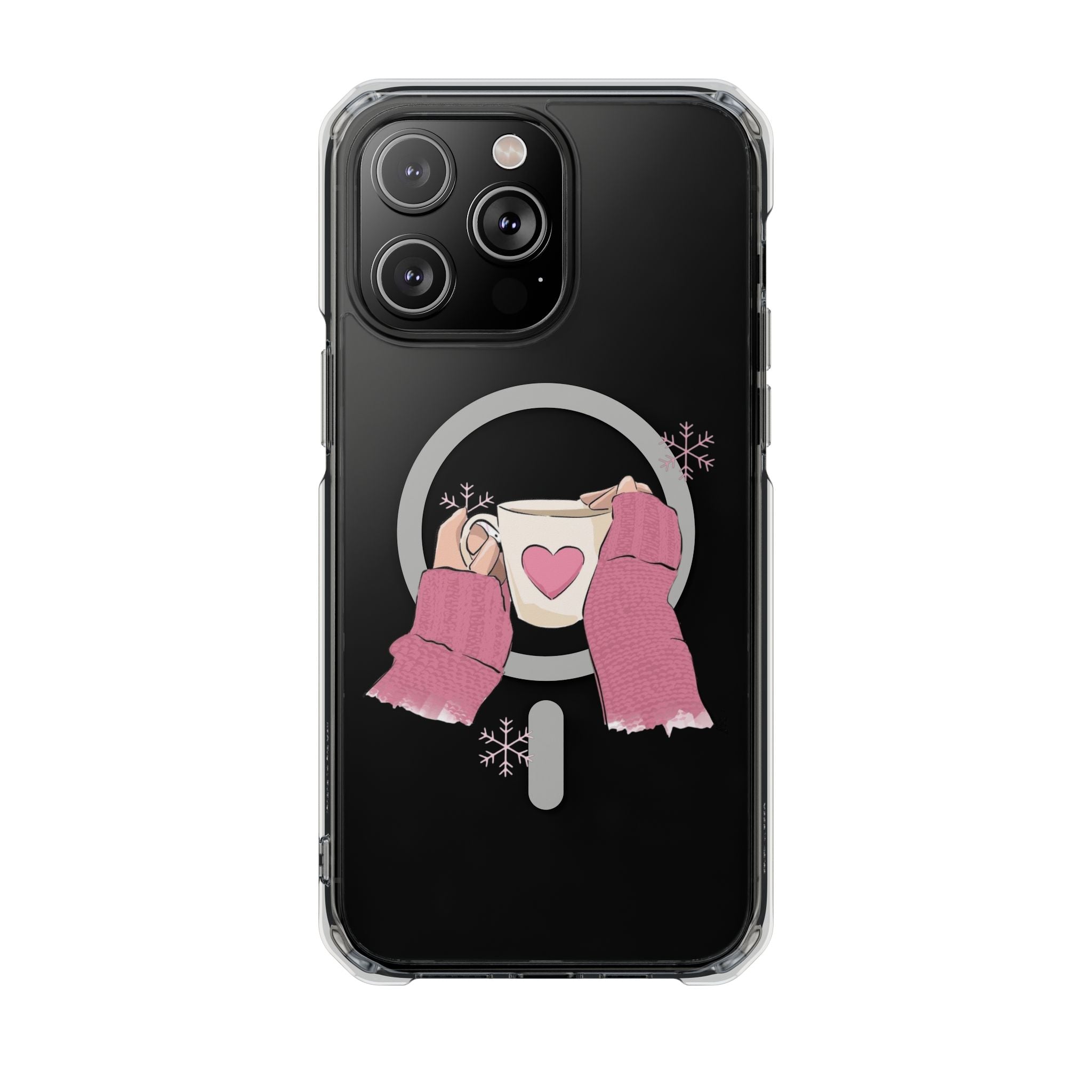 Heartwarming Magnetic Phone Case, Cute Smartphone Cover, Winter Accessories, Gift for Her, Instagrammable Tech