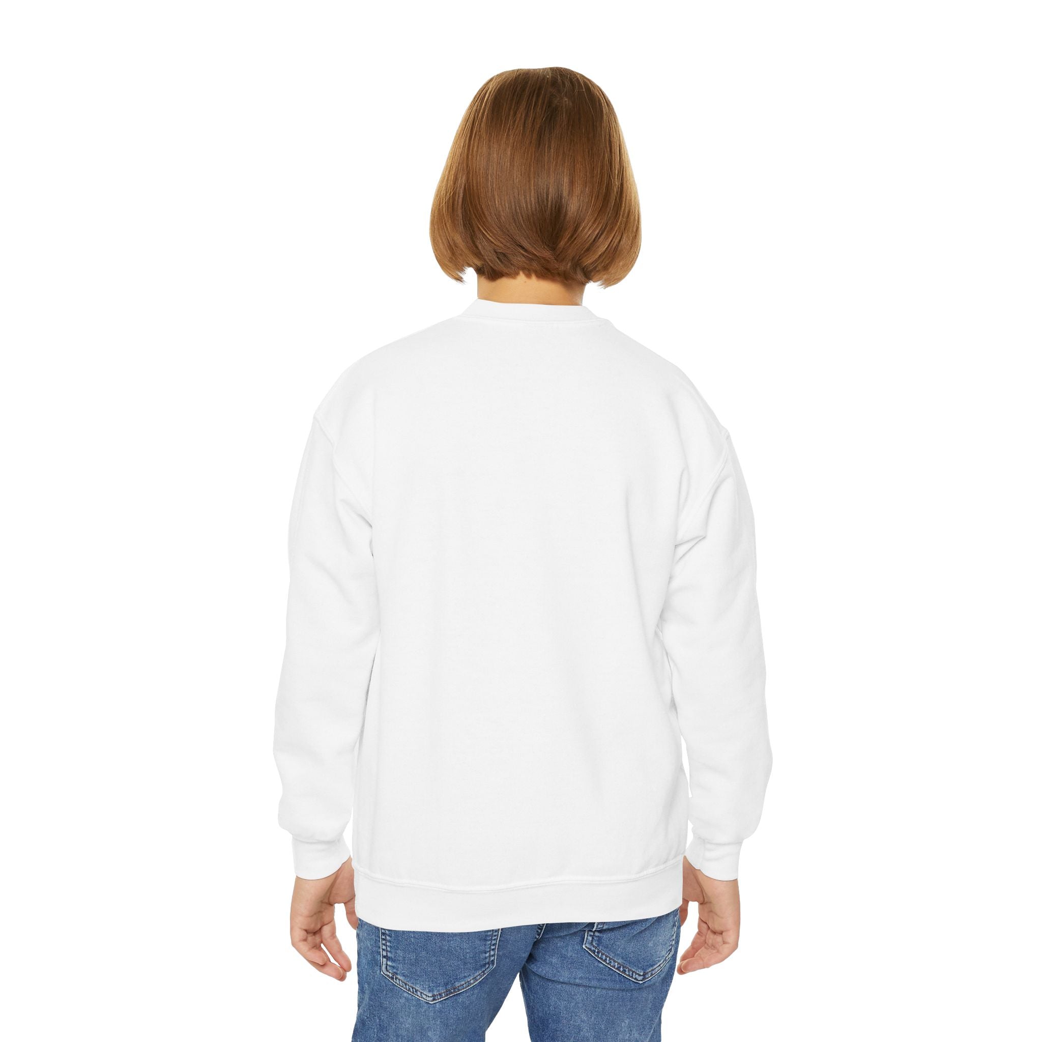 Halloween Youth Crewneck Sweatshirt, Spooky Sweatshirt, Kids Halloween Costume, Trick or Treat Gift, Fall Apparel, Cozy Halloween Clothing