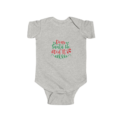 Adorable Holiday Baby Bodysuit, Infants, Christmas Gift, Newborn Outfit, Baby Shower Gift, Santa Design - Threads & Echo