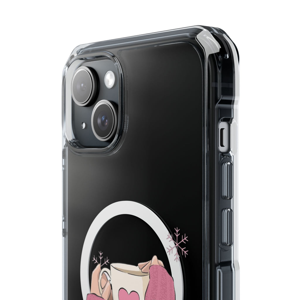 Heartwarming Magnetic Phone Case, Cute Smartphone Cover, Winter Accessories, Gift for Her, Instagrammable Tech