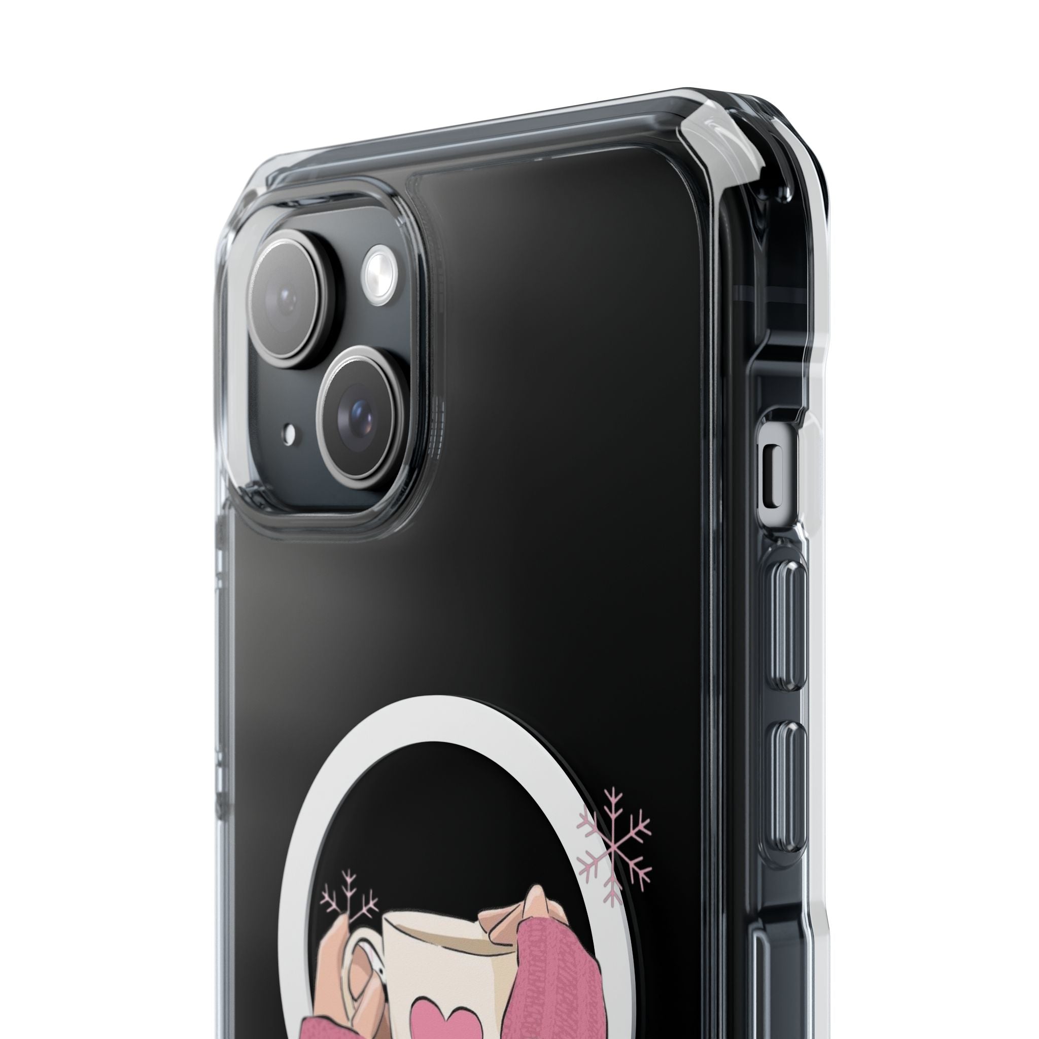 Heartwarming Magnetic Phone Case, Cute Smartphone Cover, Winter Accessories, Gift for Her, Instagrammable Tech