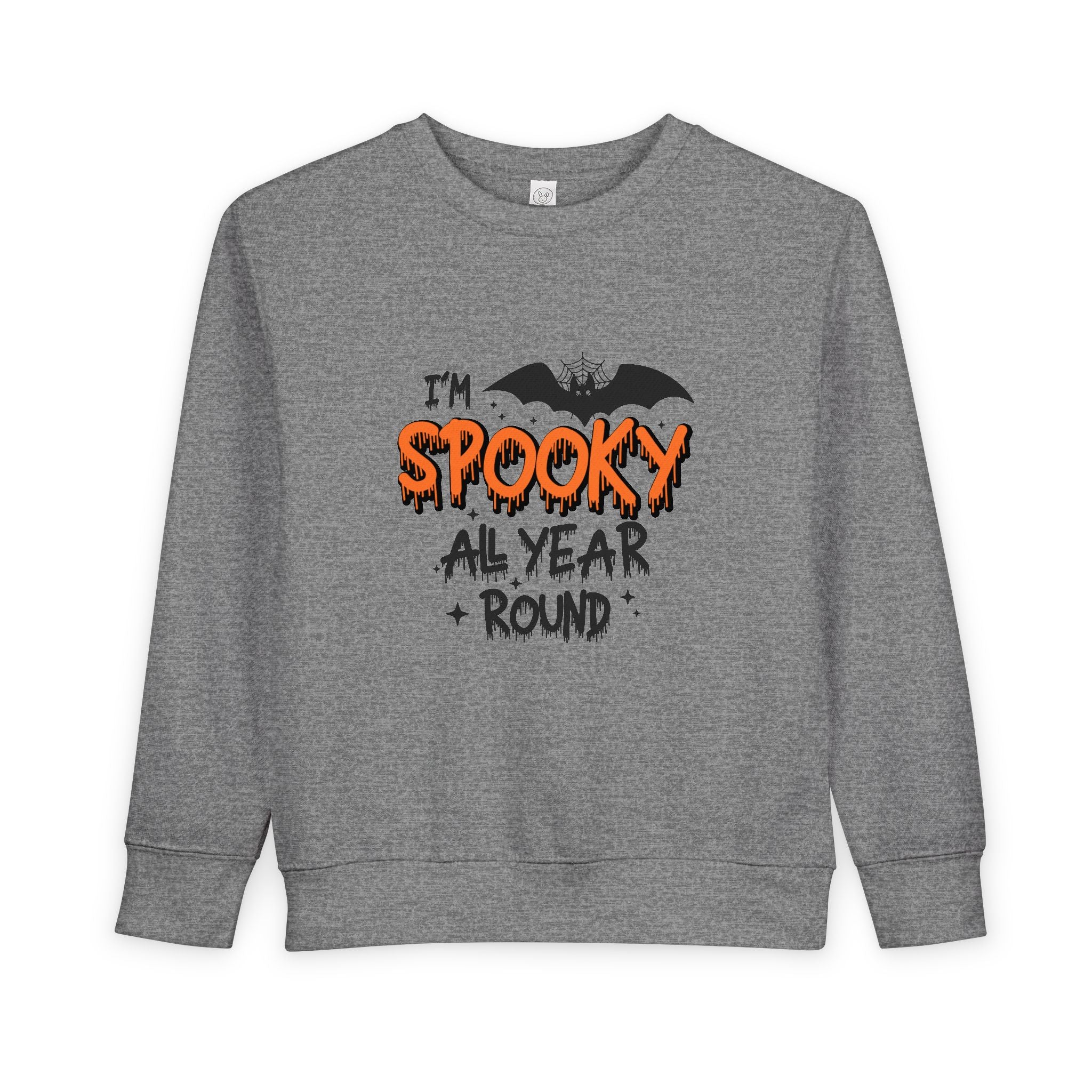 Spooky Toddler Sweatshirt for Year-Round Fun, Halloween Gift, Cozy Kids Clothing, Bat Graphic Pullover, Cute Toddler Outfit