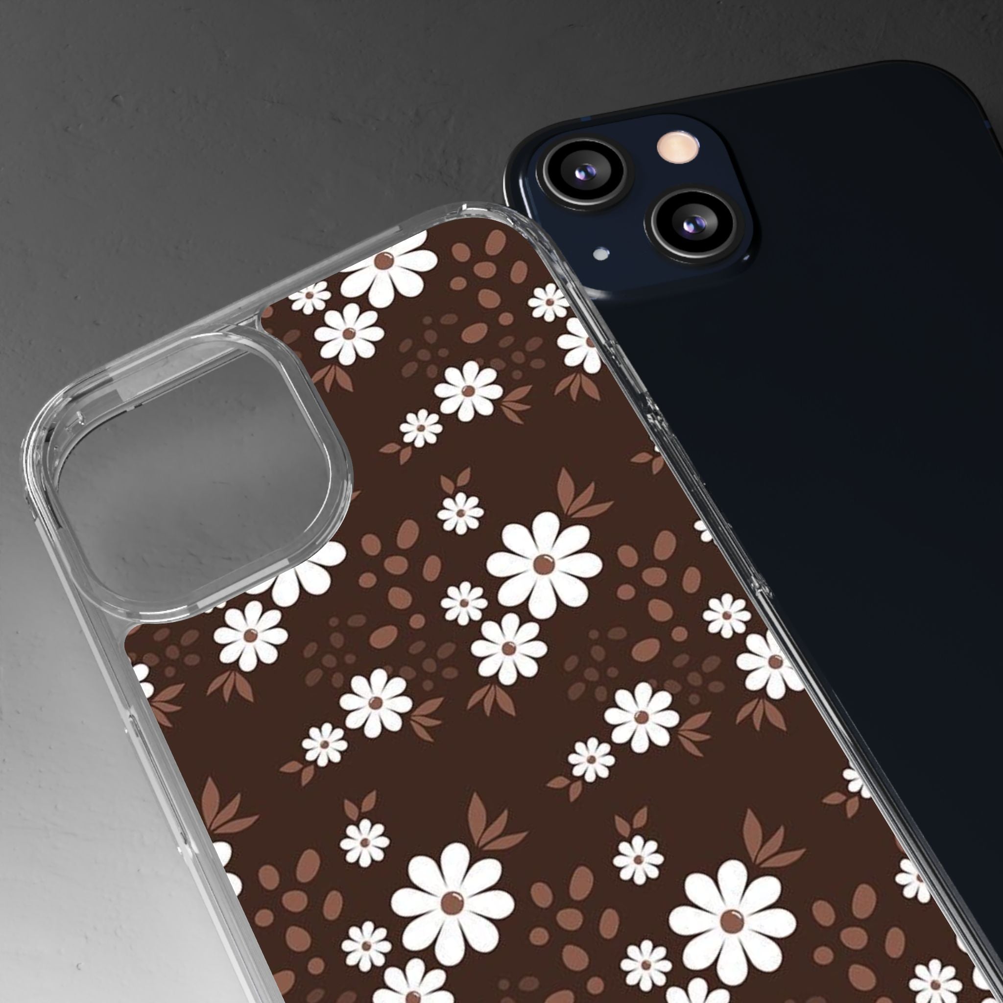 Floral Clear Phone Case, Durable Phone Cover, Transparent Phone Protection, Gift for Her, Spring Phone Accessory