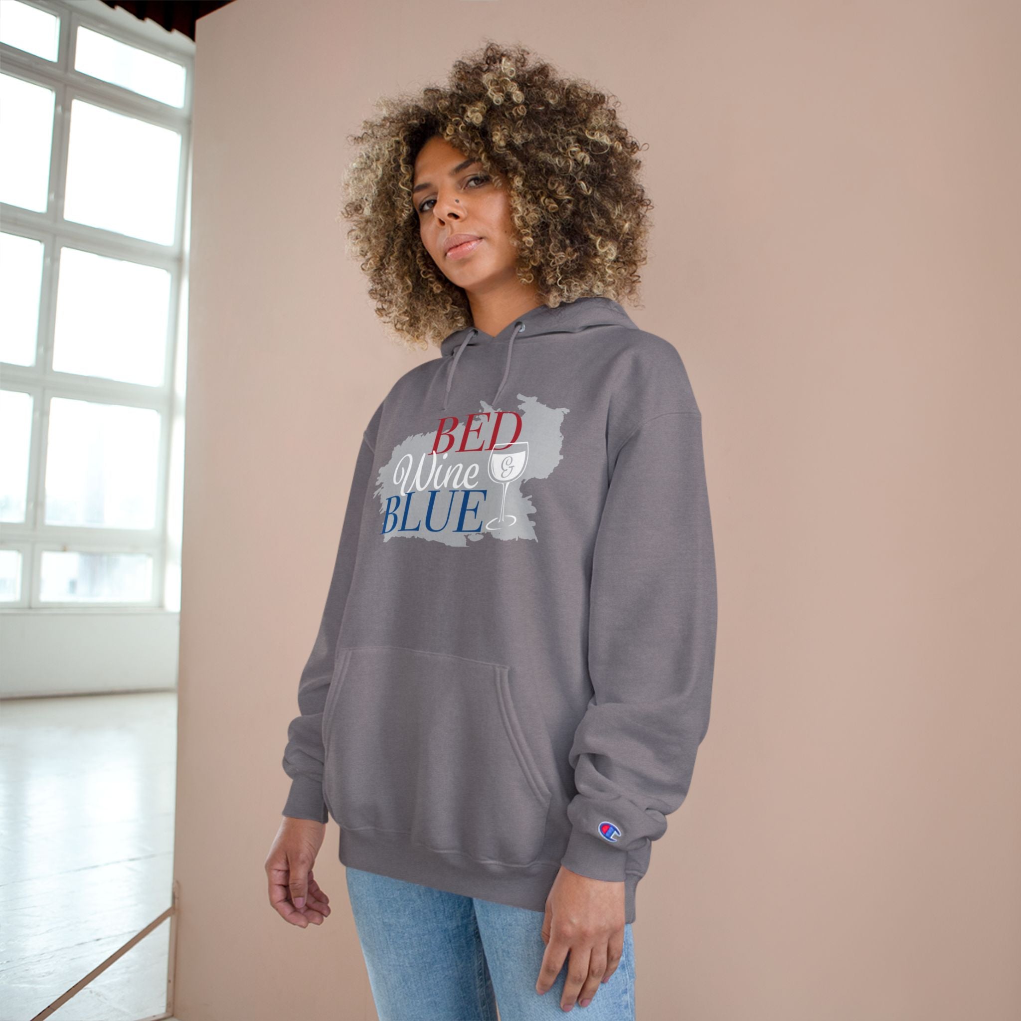 Wine Lover's Champion Hoodie, Cozy Sweatshirt, Gift for Wine Enthusiasts, Casual Outfit, Perfect for Relaxing Nights