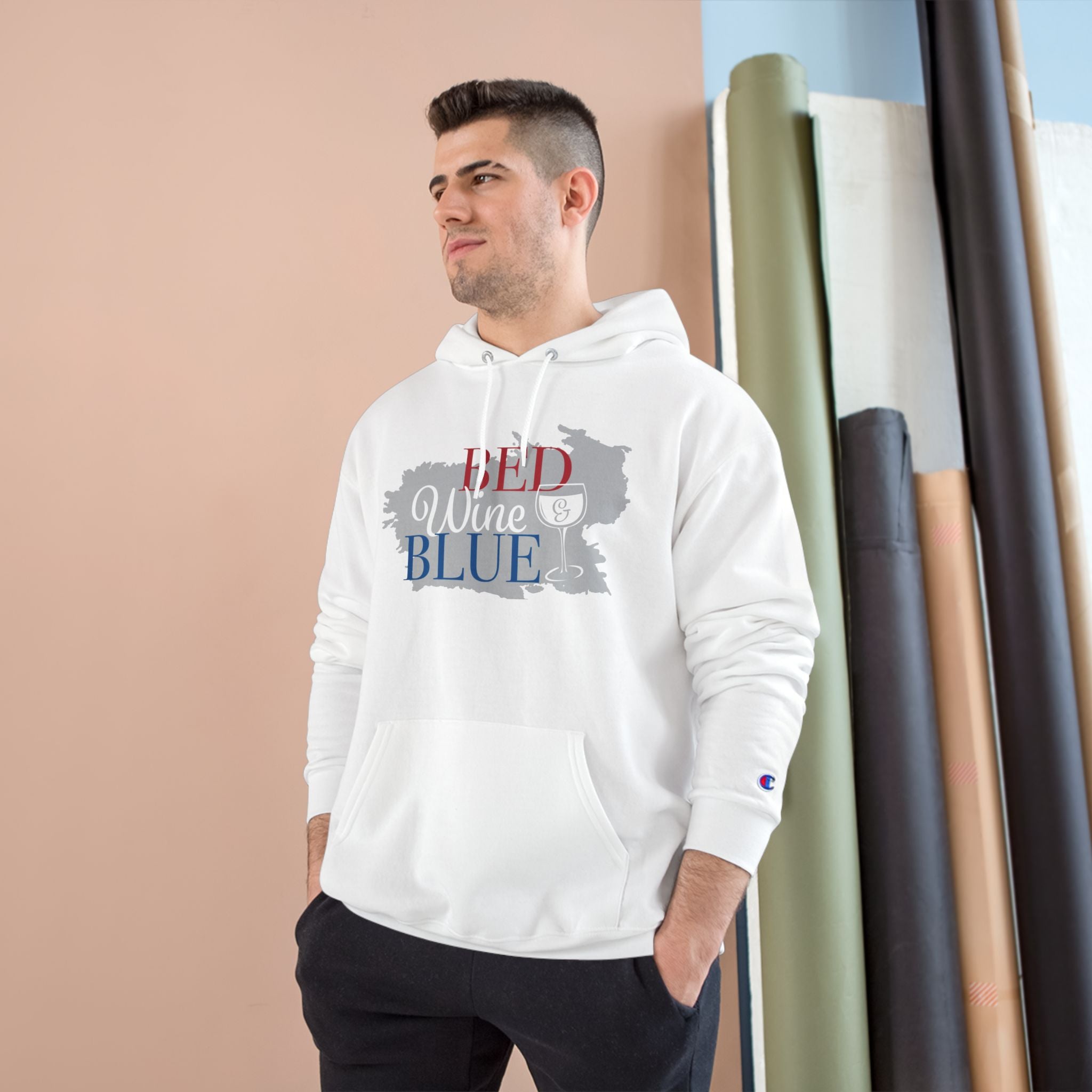 Wine Lover's Champion Hoodie, Cozy Sweatshirt, Gift for Wine Enthusiasts, Casual Outfit, Perfect for Relaxing Nights