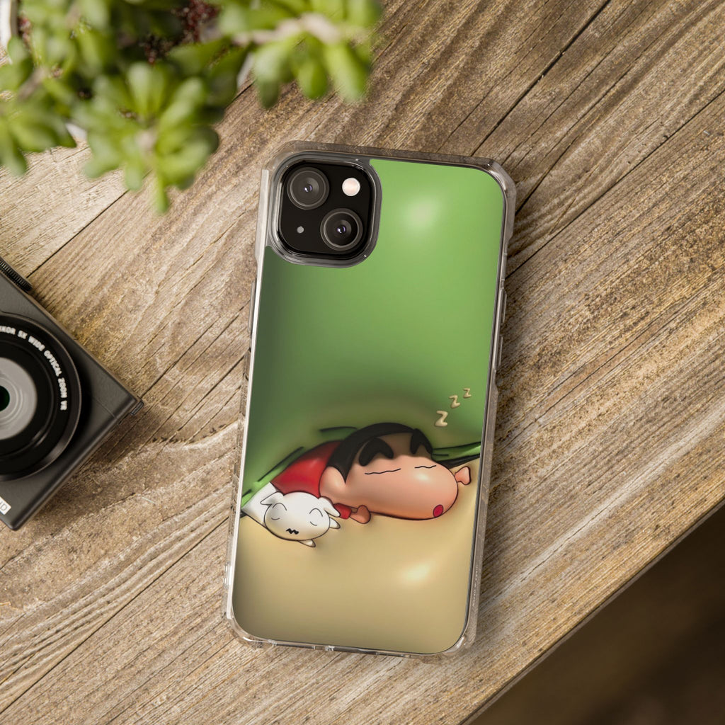 Cute Cartoon Magnetic Phone Case, Clear Impact Case, Fun Phone Cover for Kids, Gift for Anime Lovers, Unique Phone Accessory